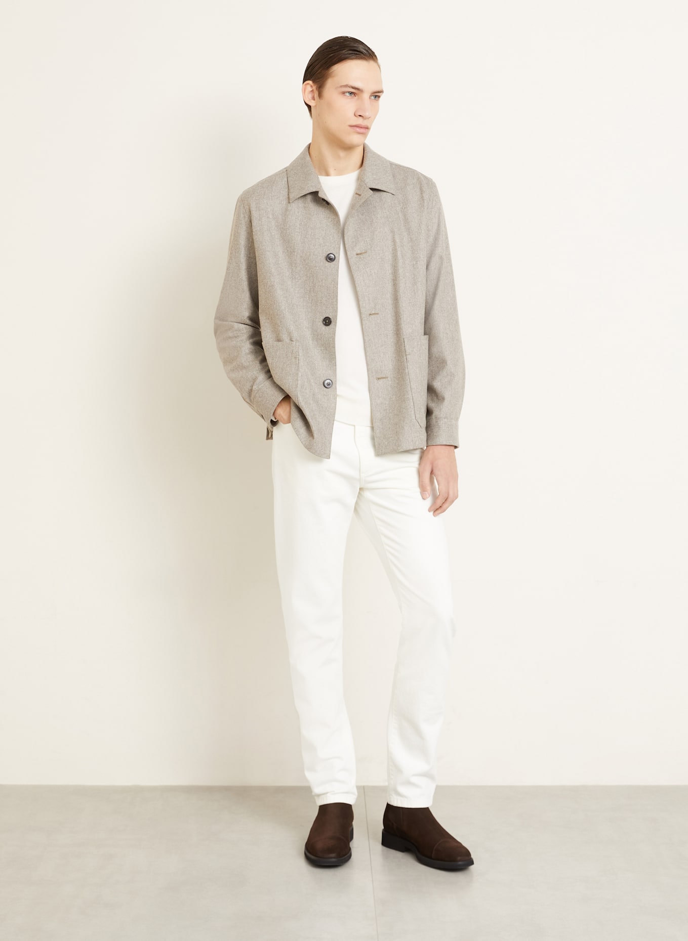 ZEGNA Overjacket: TAUPE