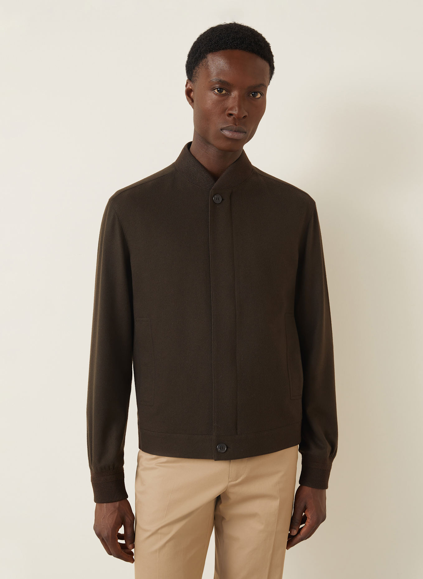 ZEGNA Cashmere-Blouson: DUNKELBRAUN