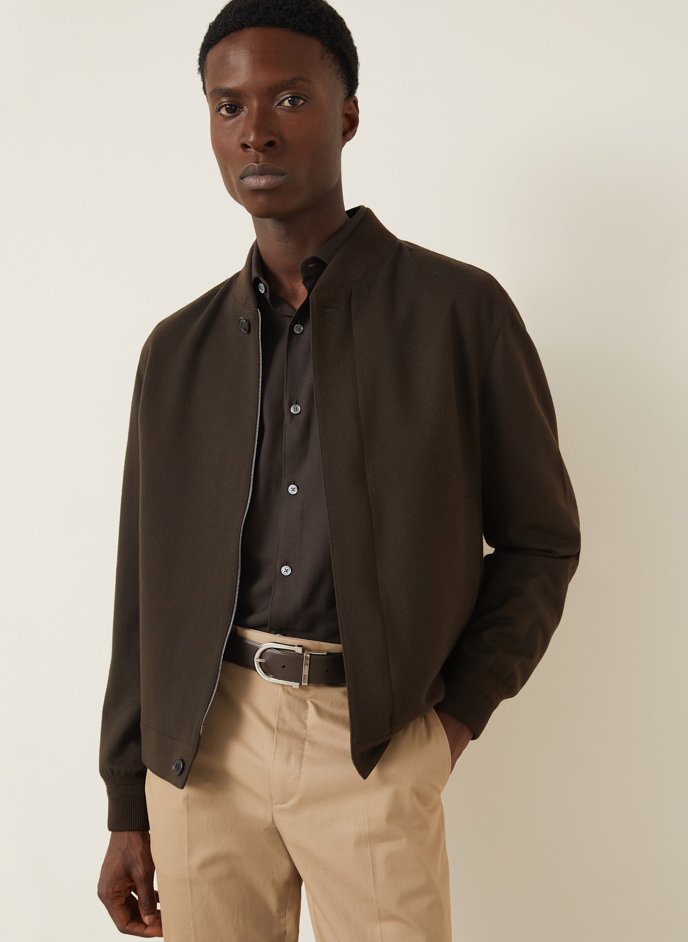 ZEGNA Cashmere-Blouson: DUNKELBRAUN