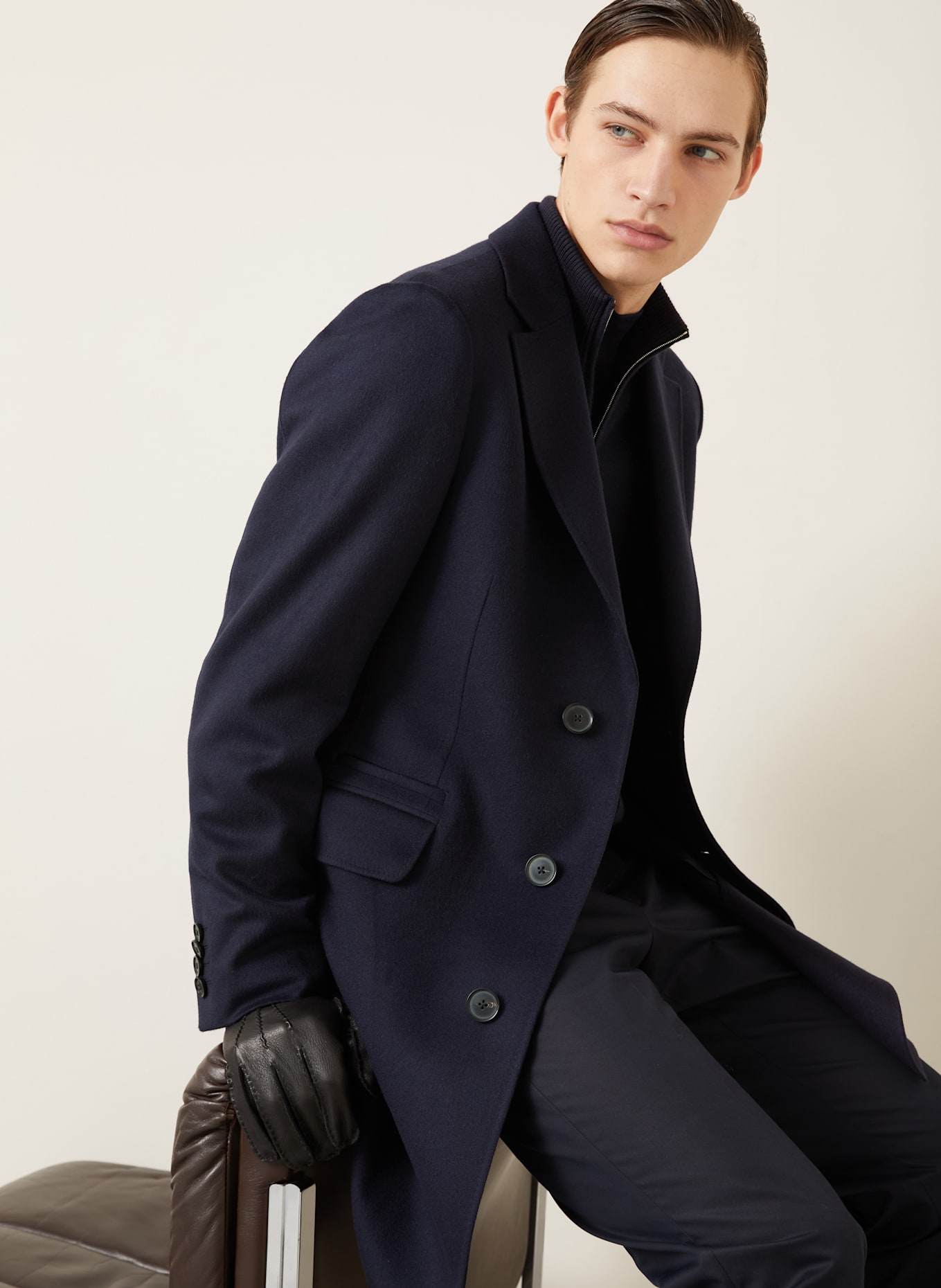 ZEGNA Wollmantel: DUNKELBLAU