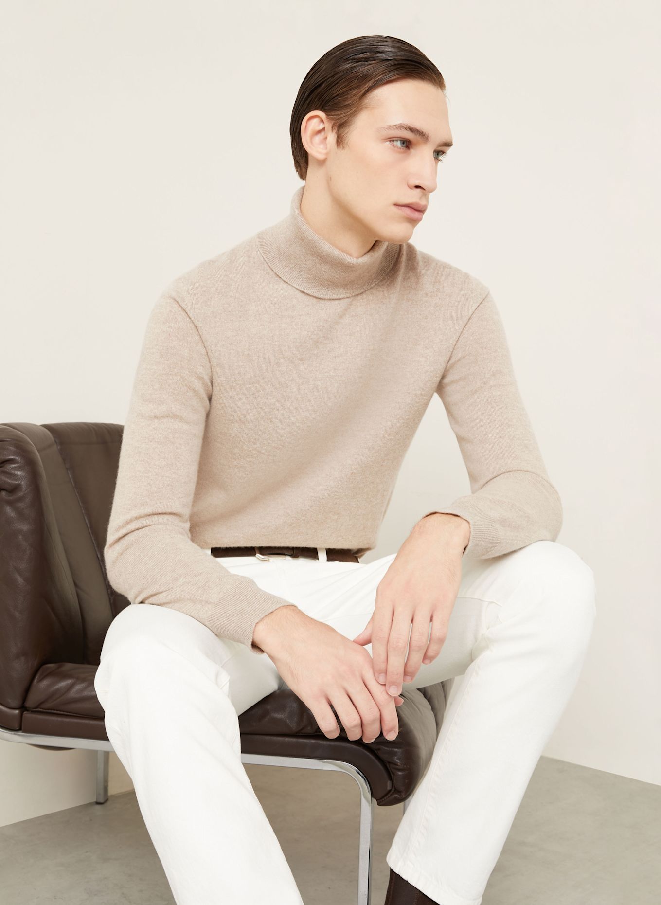 ZEGNA Rollkragenpullover aus Cashmere: BEIGE