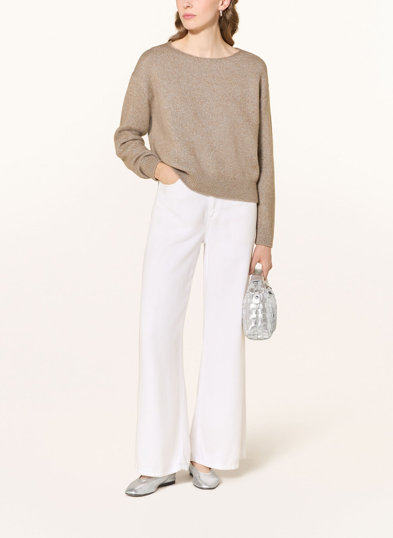 monari Pullover mit Glitzergarn: TAUPE