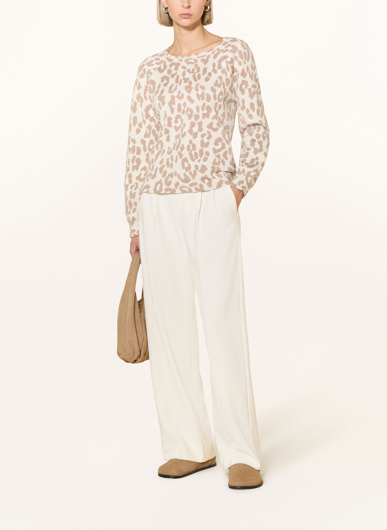 monari Pullover: CREME / ECRU / BRAUN