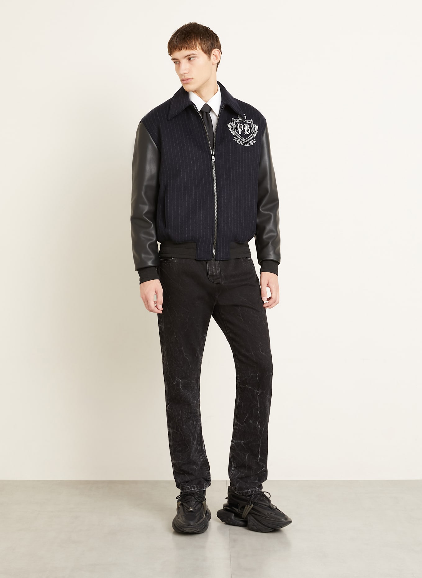 BALMAIN Jeans Regular Fit: 0PC NOIR DÉLAVÉ