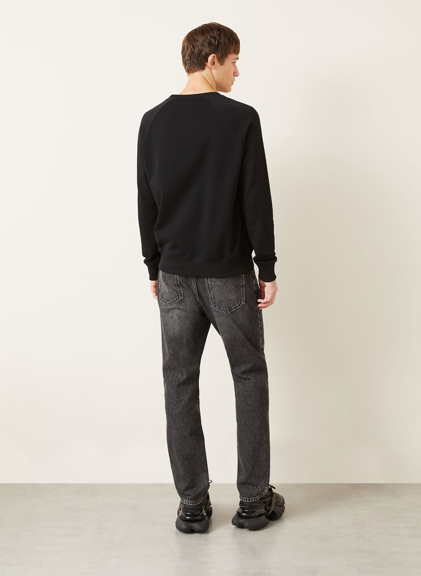 BALMAIN Sweatshirt: SCHWARZ / WEISS