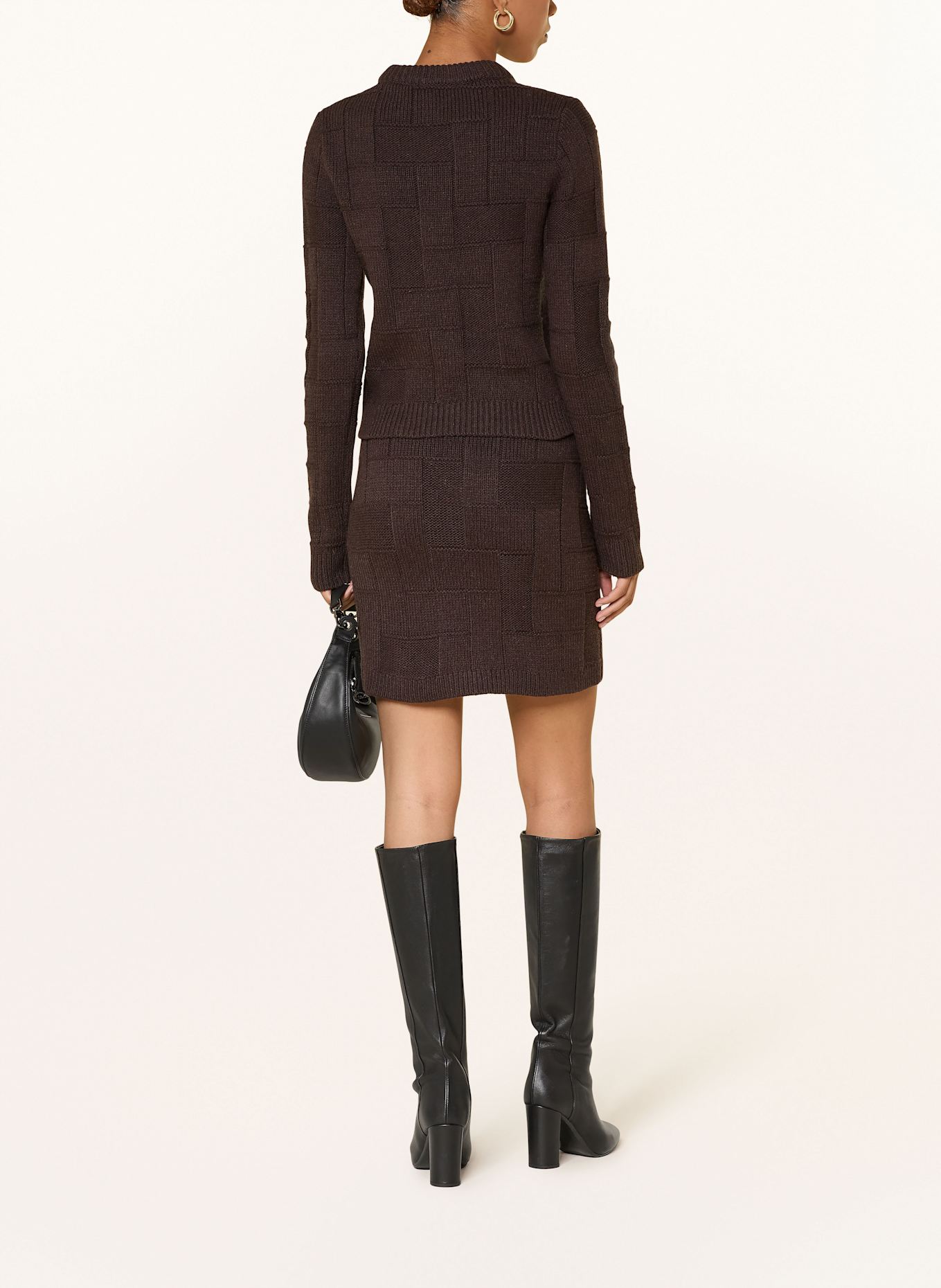 TIGER OF SWEDEN Strickrock CHERRY: DUNKELBRAUN