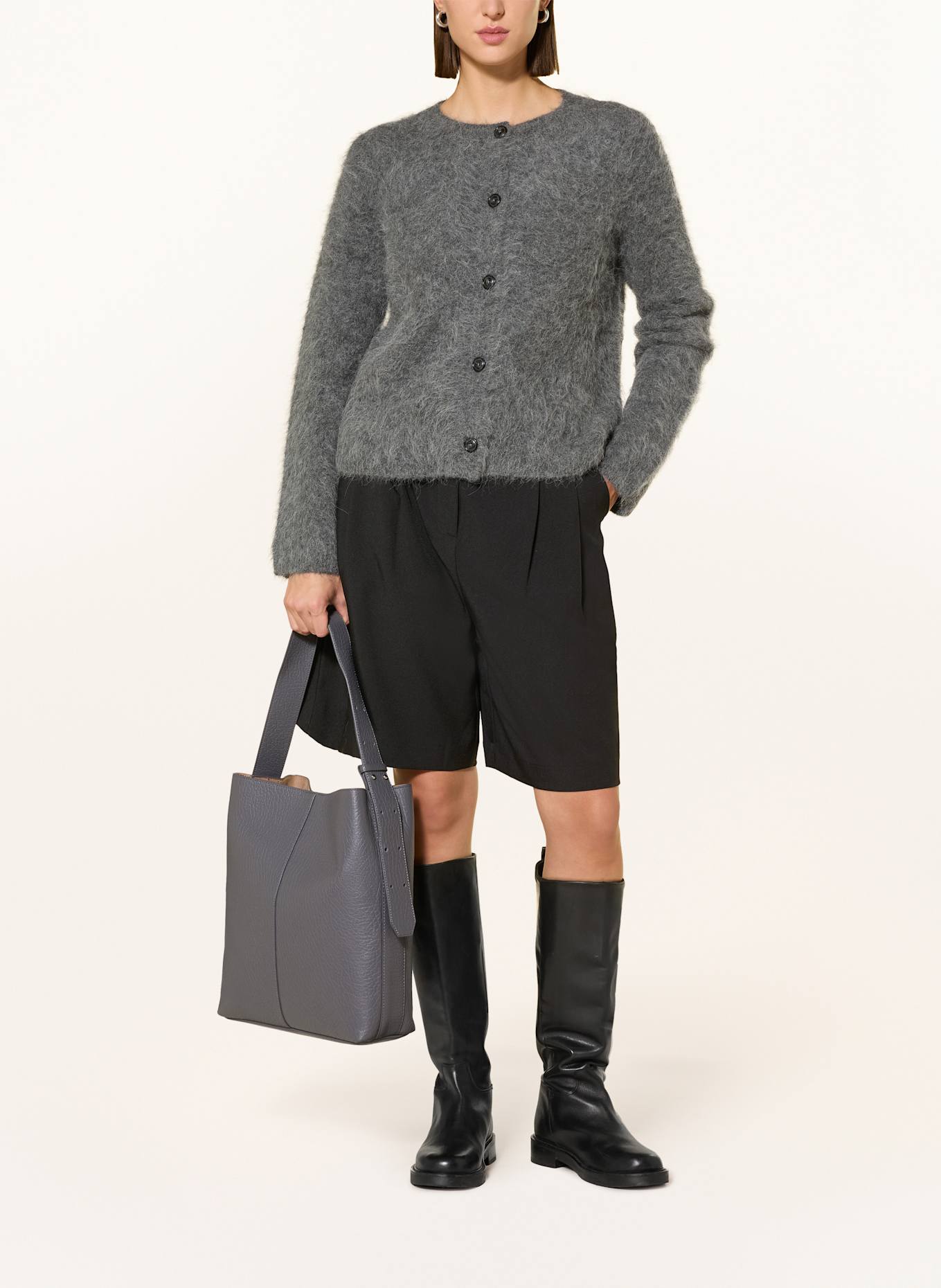 Marc O'Polo Beuteltasche ANINA mit Pouch: GRAU