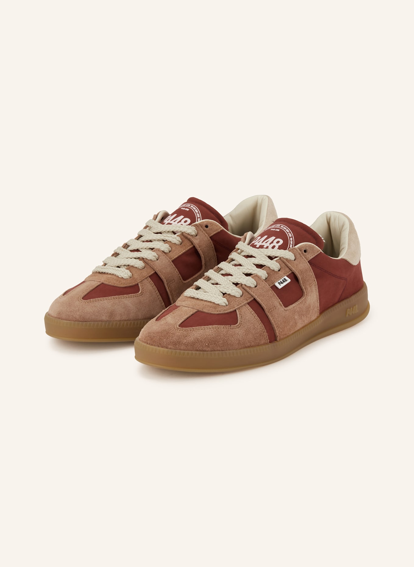 P448 Sneaker MONZA: DUNKELROT / ALTROSA