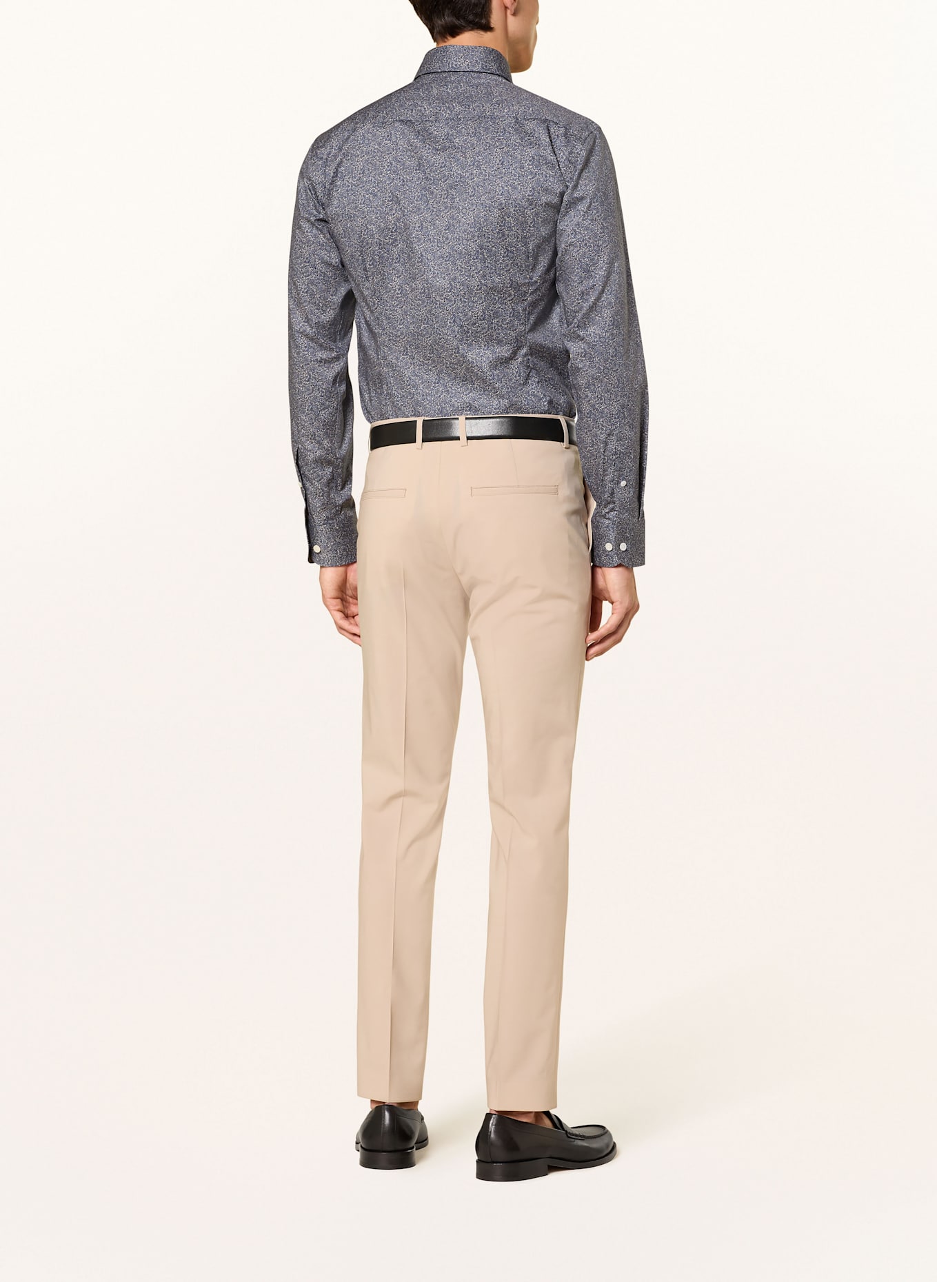 ETON Hemd Slim Fit: DUNKELBLAU / HELLBRAUN