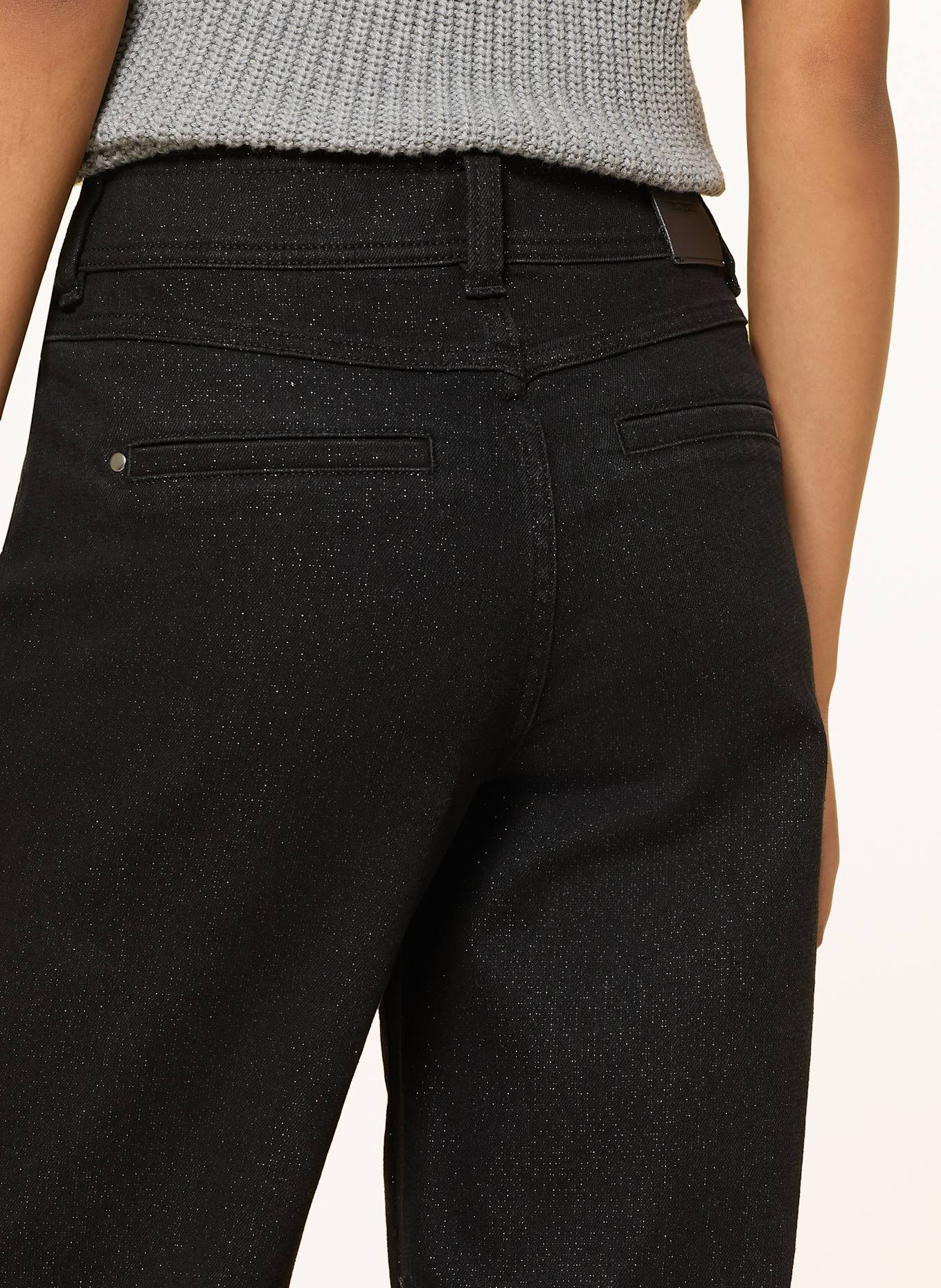 MOS MOSH Wide Leg Jeans MMSOEY SHIMMER mit Glitzergarn: 801 BLACK