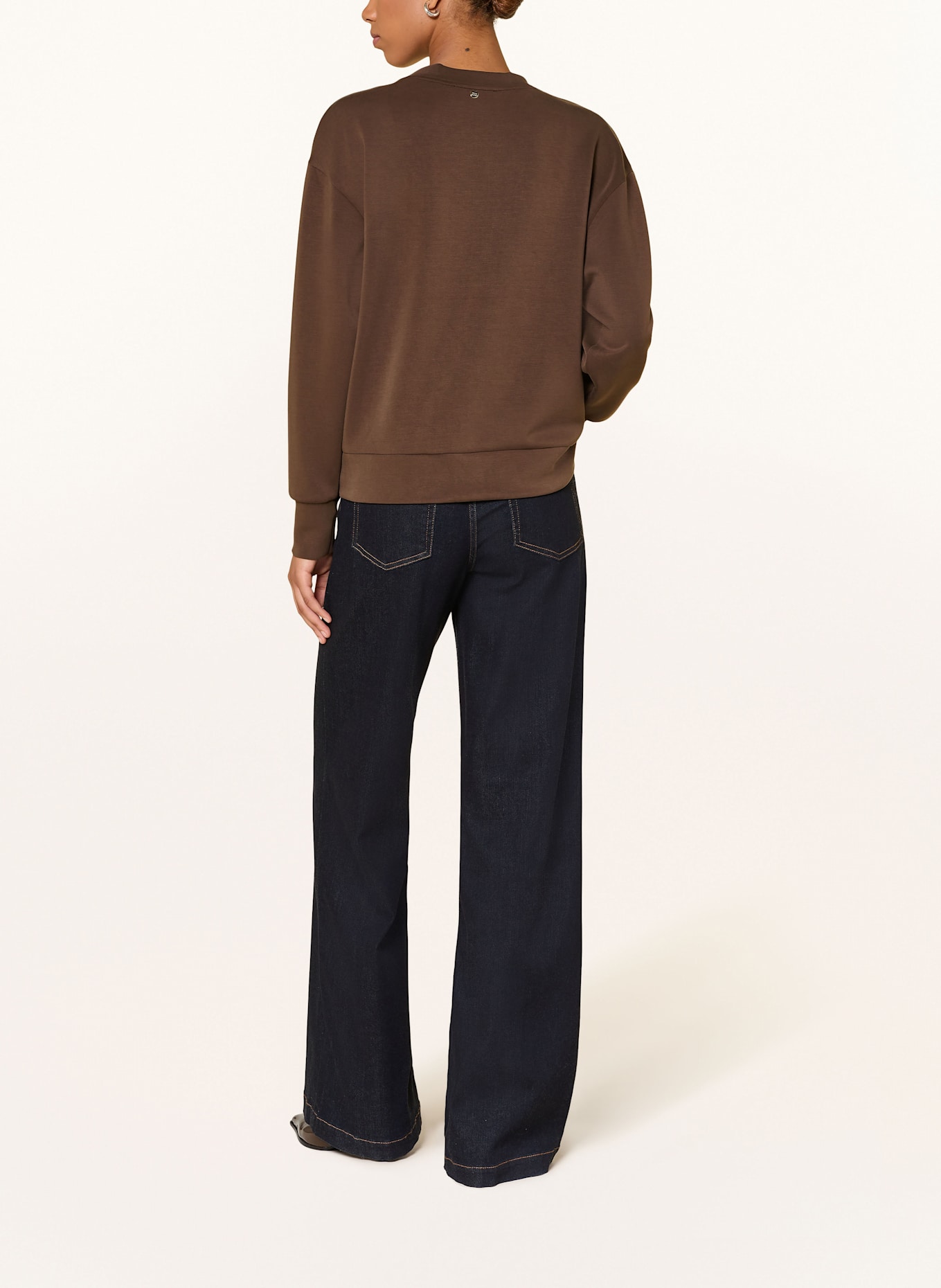 MOS MOSH Sweatshirt MMNEVE mit Pailletten: DUNKELBRAUN