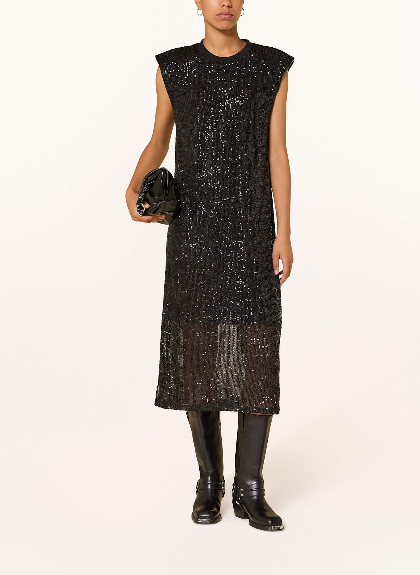 MOS MOSH Kleid MMARAN mit Pailletten: SCHWARZ