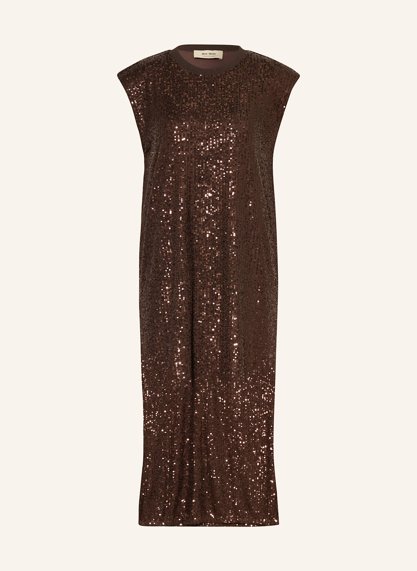 MOS MOSH Kleid MMARAN mit Pailletten: DUNKELBRAUN