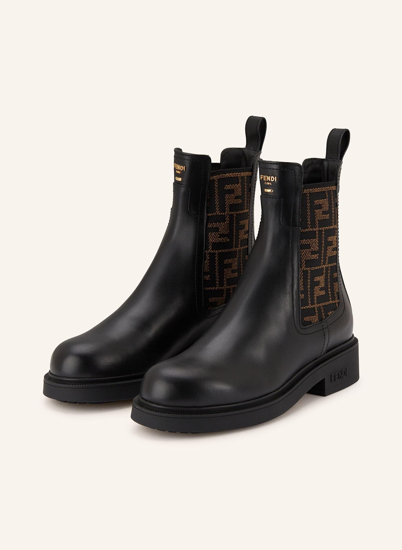 FENDI Chelsea boots: BLACK
