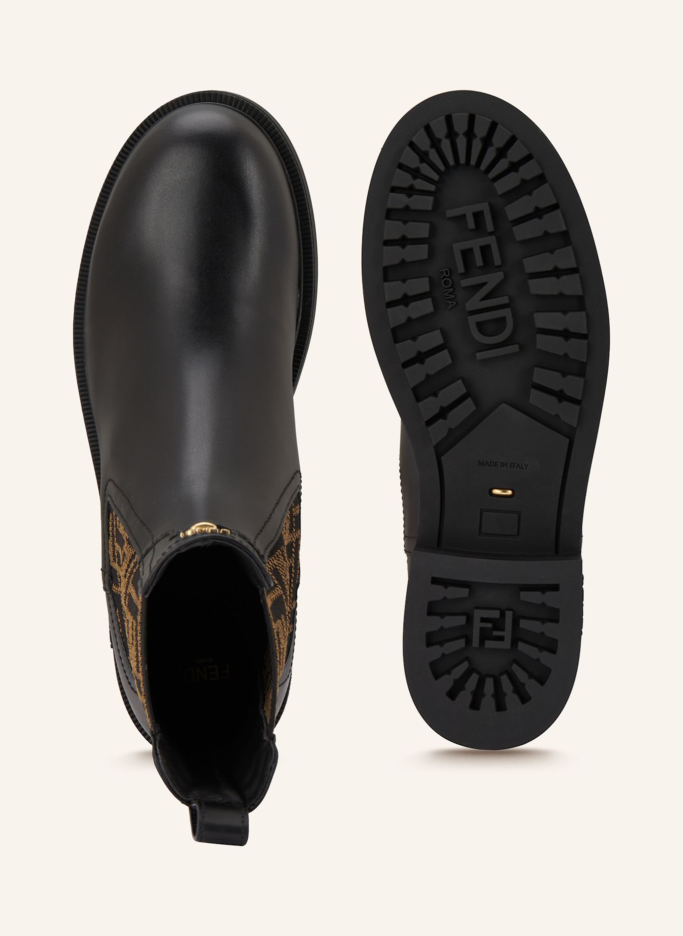 FENDI Chelsea boots: BLACK