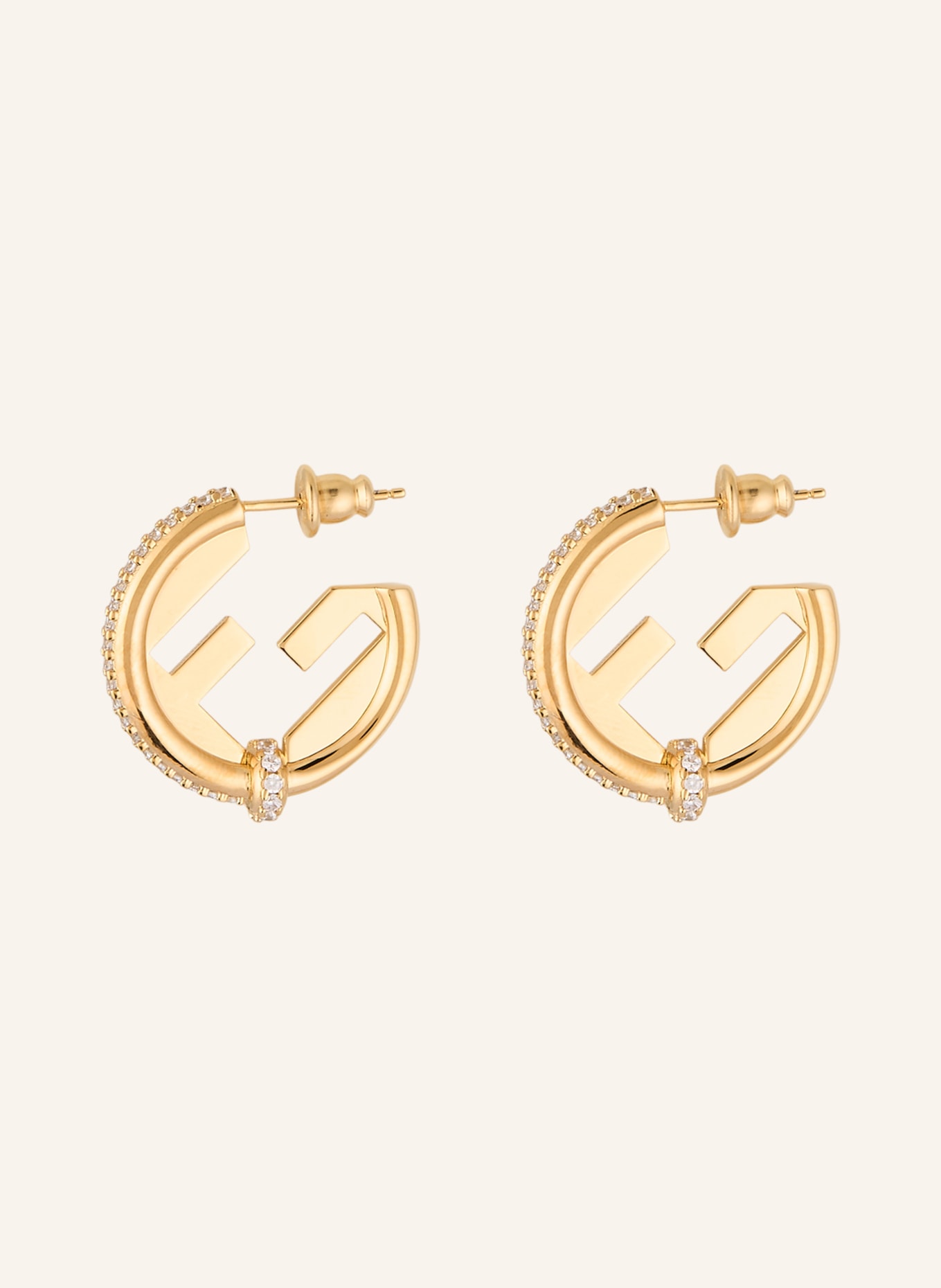 FENDI Creole earrings EVERROUND: GOLD