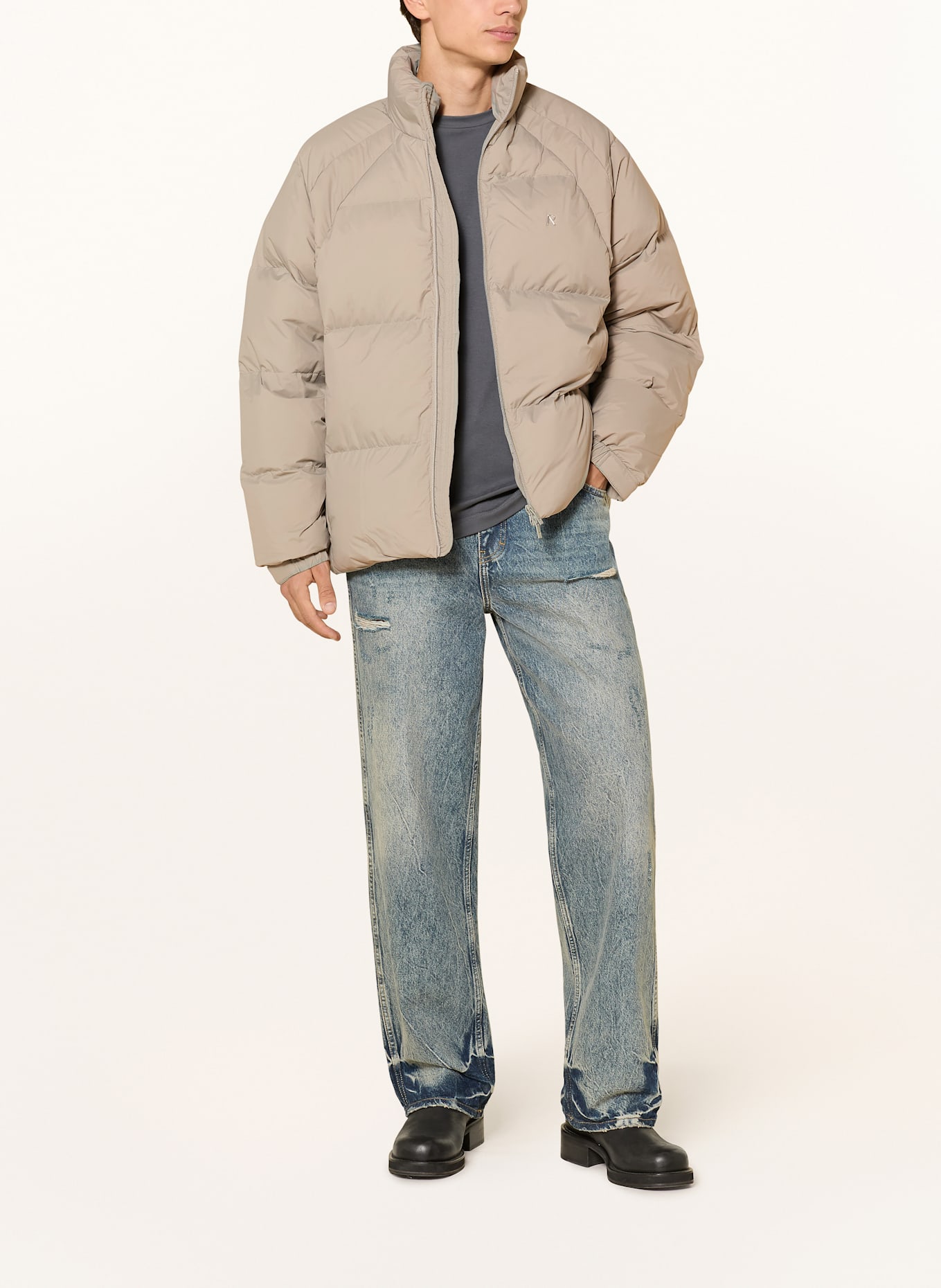 REPRESENT Daunenjacke: HELLGRAU