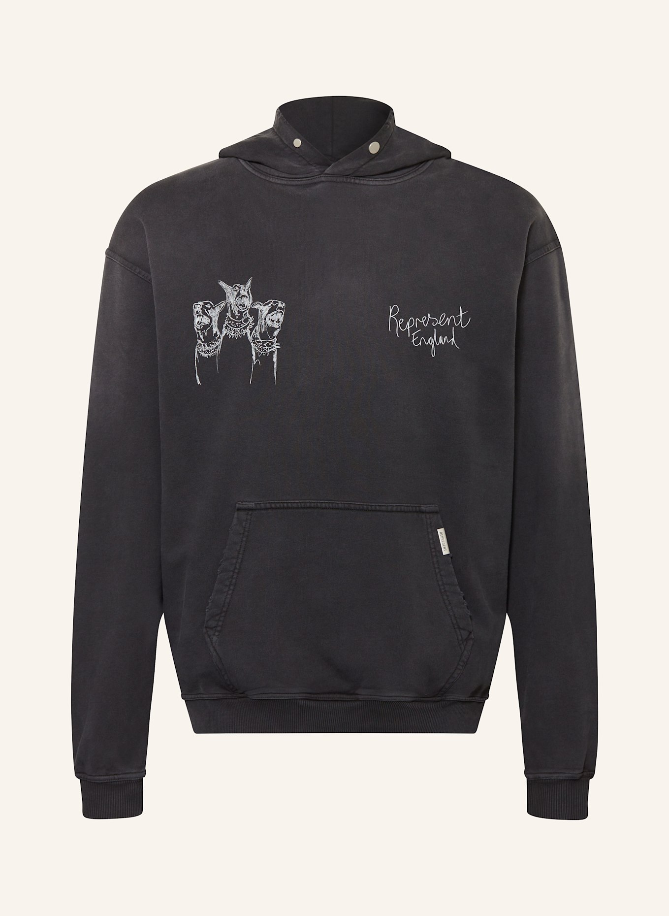 REPRESENT Oversized-Hoodie: SCHWARZ