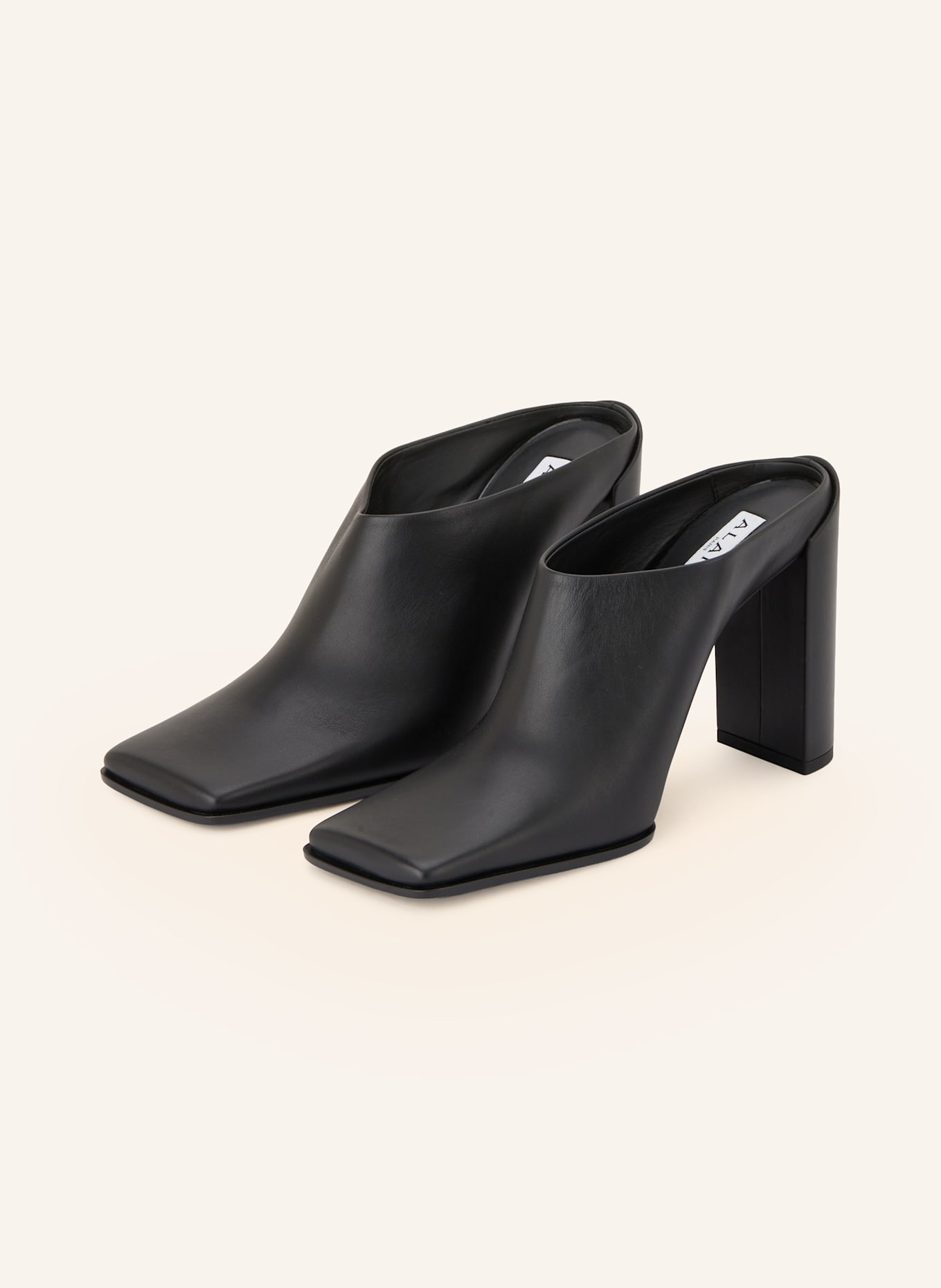 ALAÏA Mules: SCHWARZ