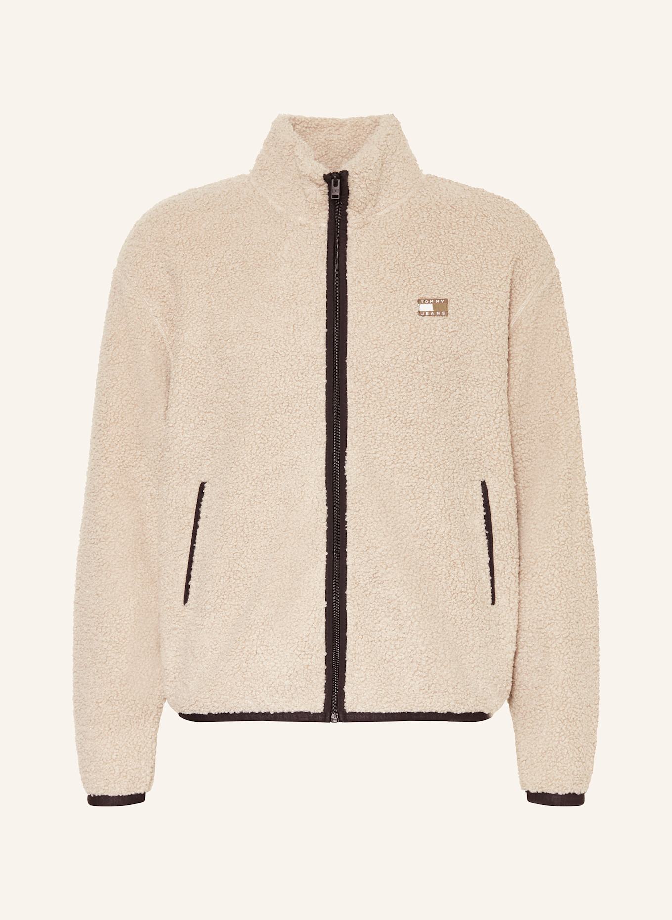 TOMMY JEANS Teddyfell-Jacke: HELLBRAUN