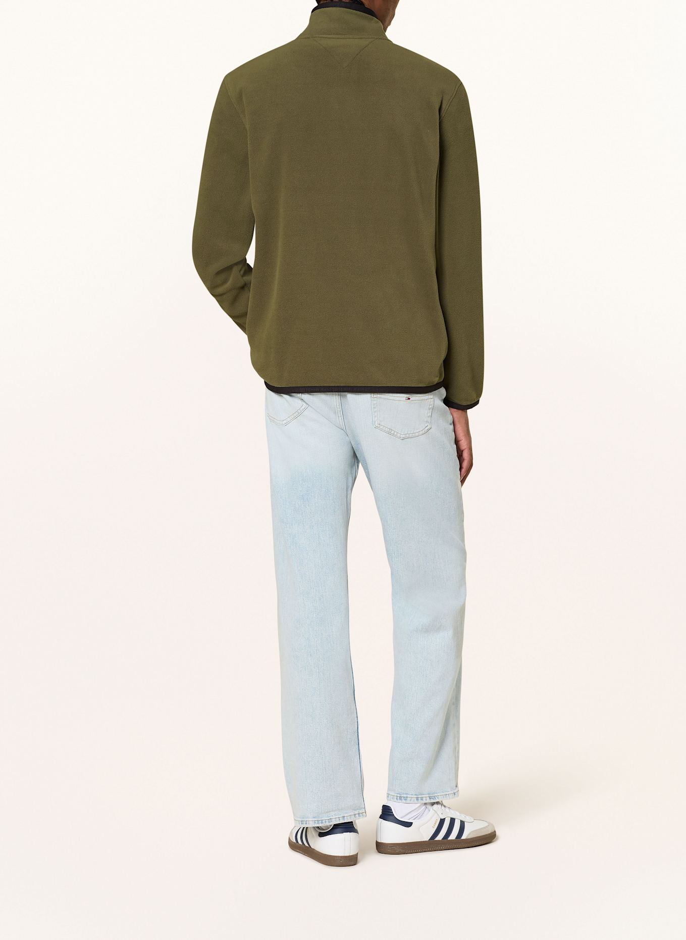 TOMMY JEANS Fleece-Troyer: OLIV