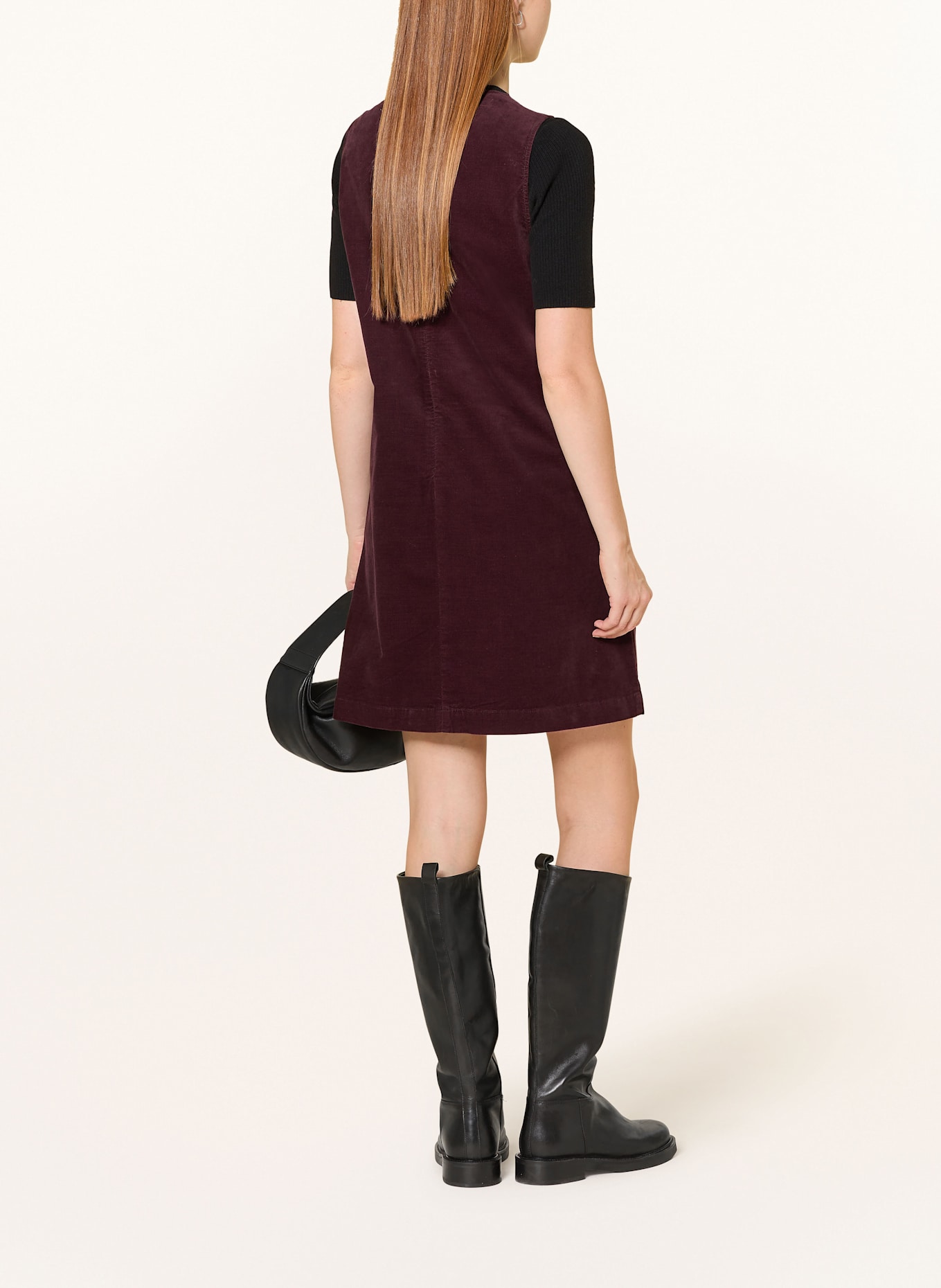 Marc O'Polo Samtkleid: DUNKELROT