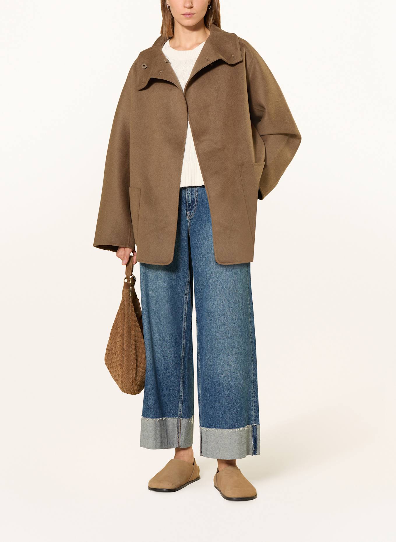 TOMMY HILFIGER Cape: TAUPE / BRAUN