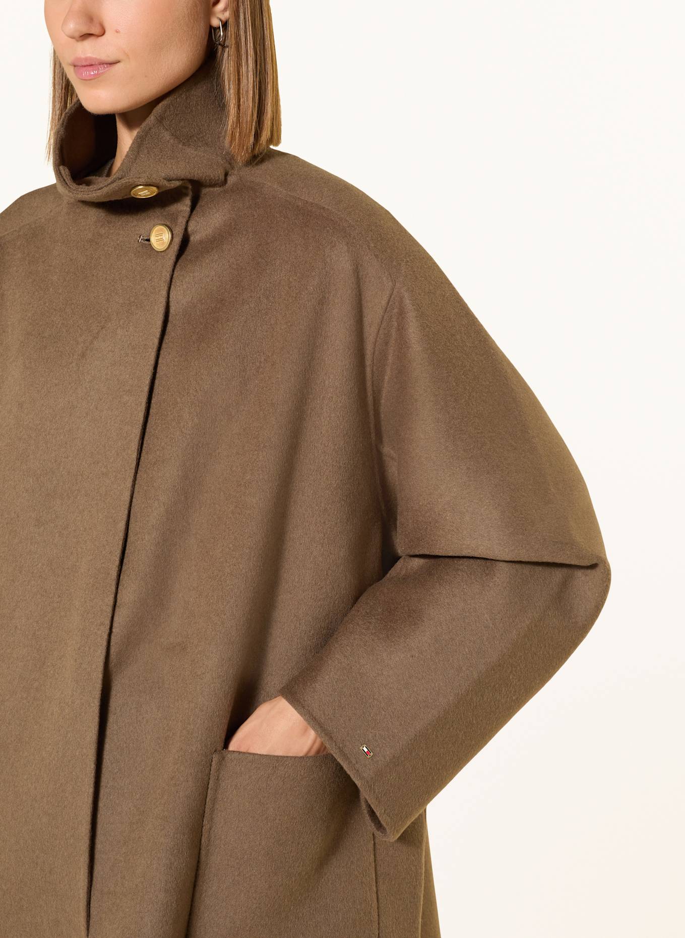 TOMMY HILFIGER Cape: TAUPE / BRAUN