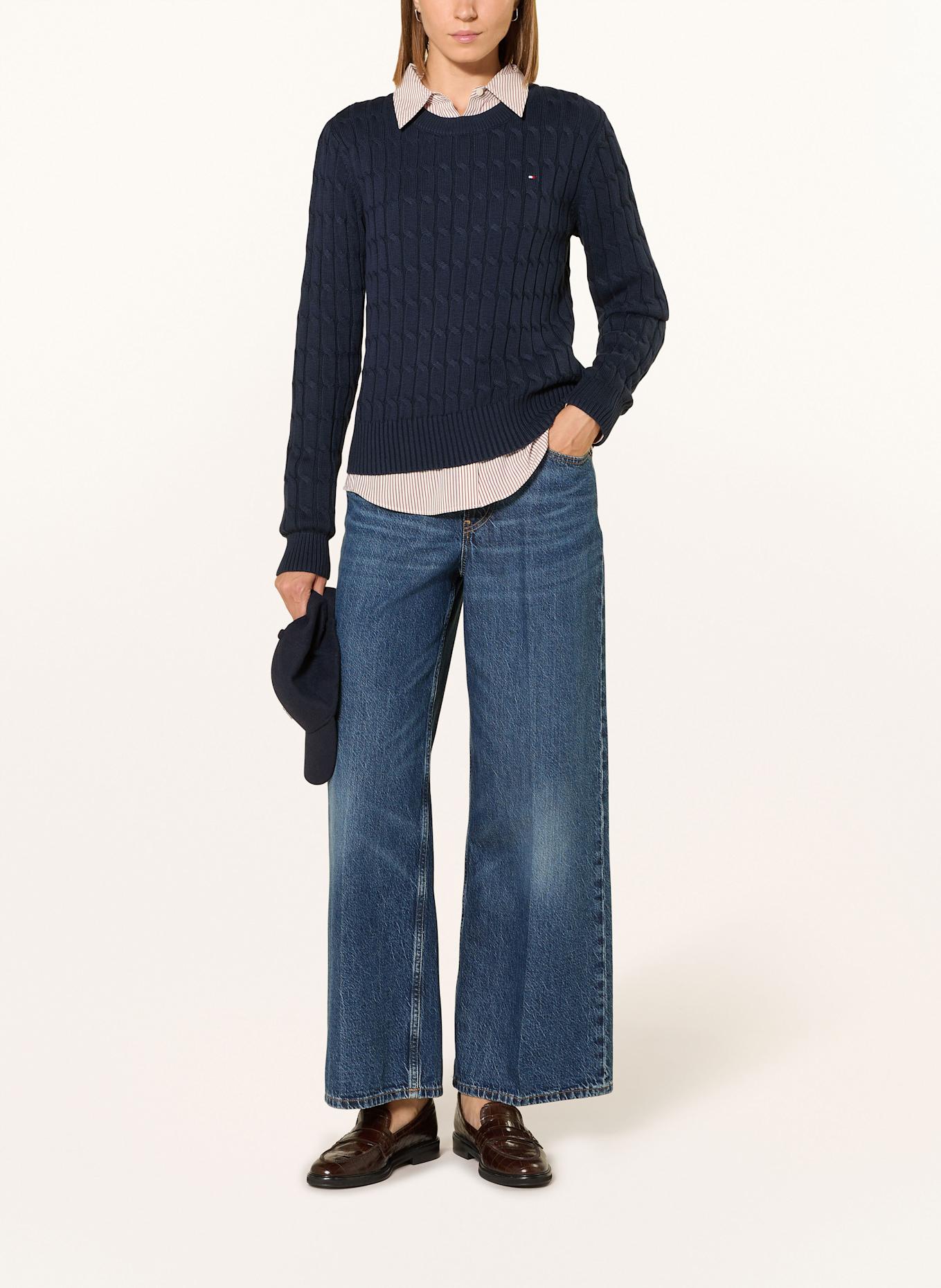 TOMMY HILFIGER Pullover: DUNKELBLAU