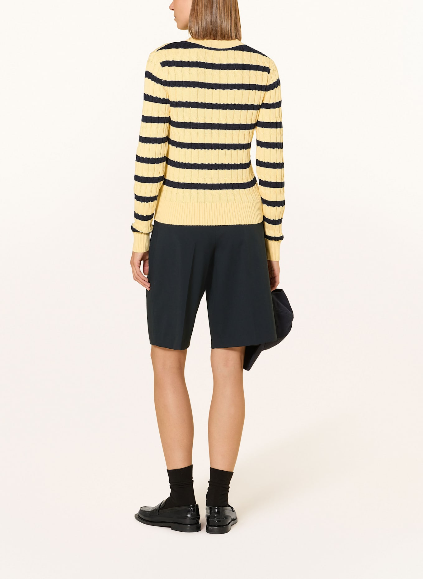 TOMMY HILFIGER Pullover: HELLGELB / DUNKELBLAU