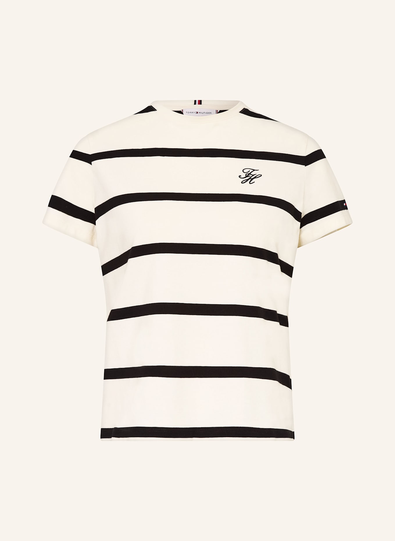 TOMMY HILFIGER T-shirt: WHITE / BLACK