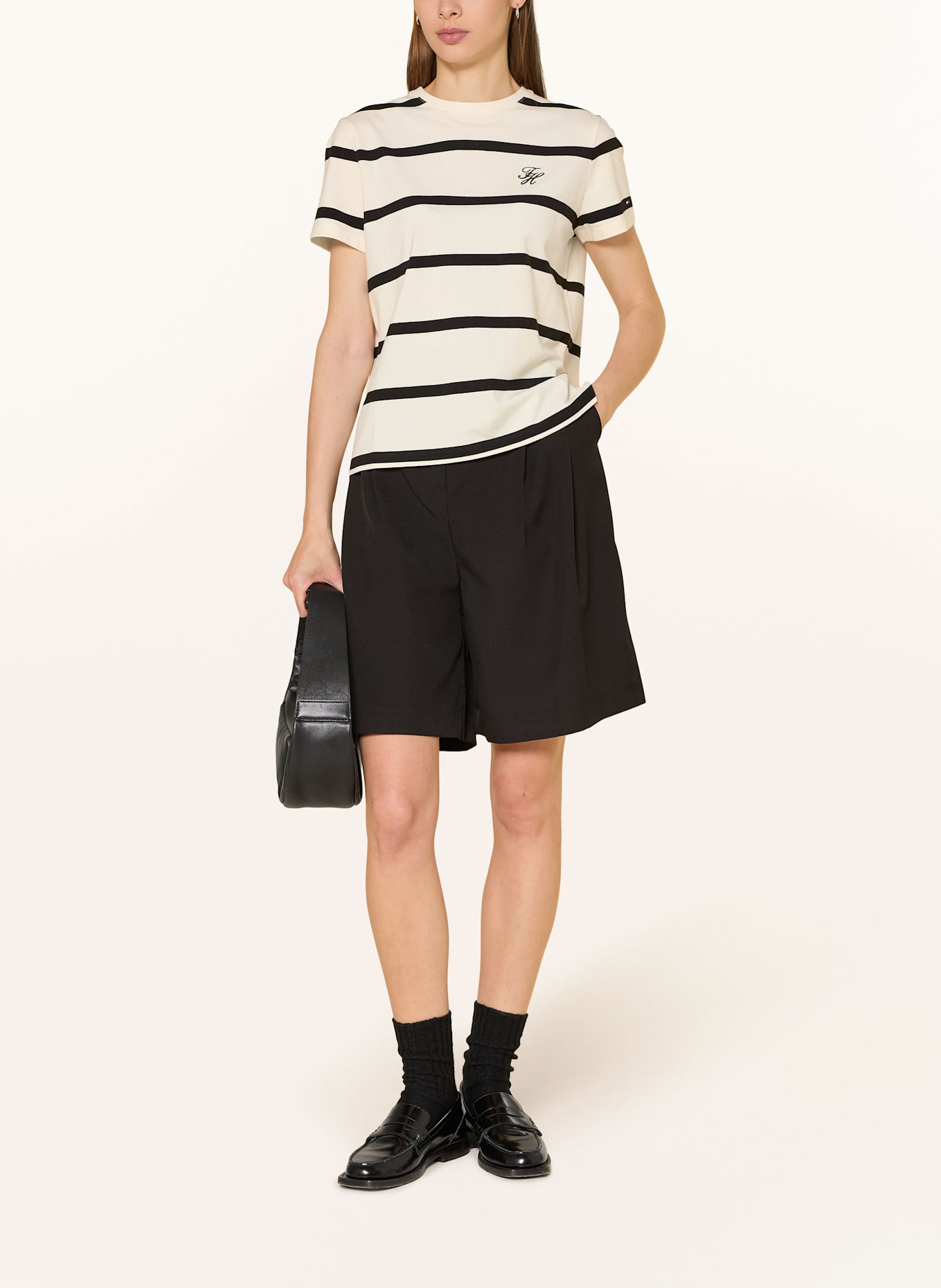 TOMMY HILFIGER T-shirt: WHITE / BLACK