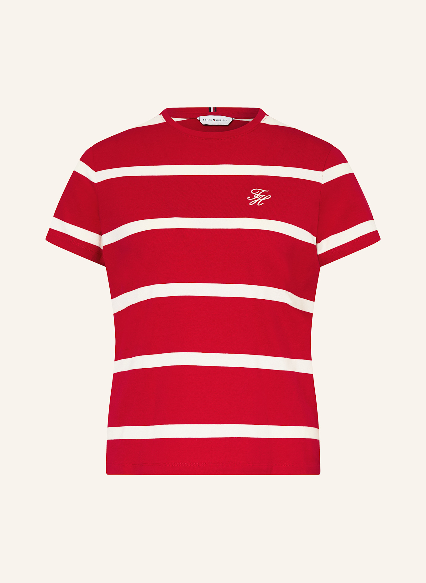TOMMY HILFIGER T-shirt: RED / WHITE
