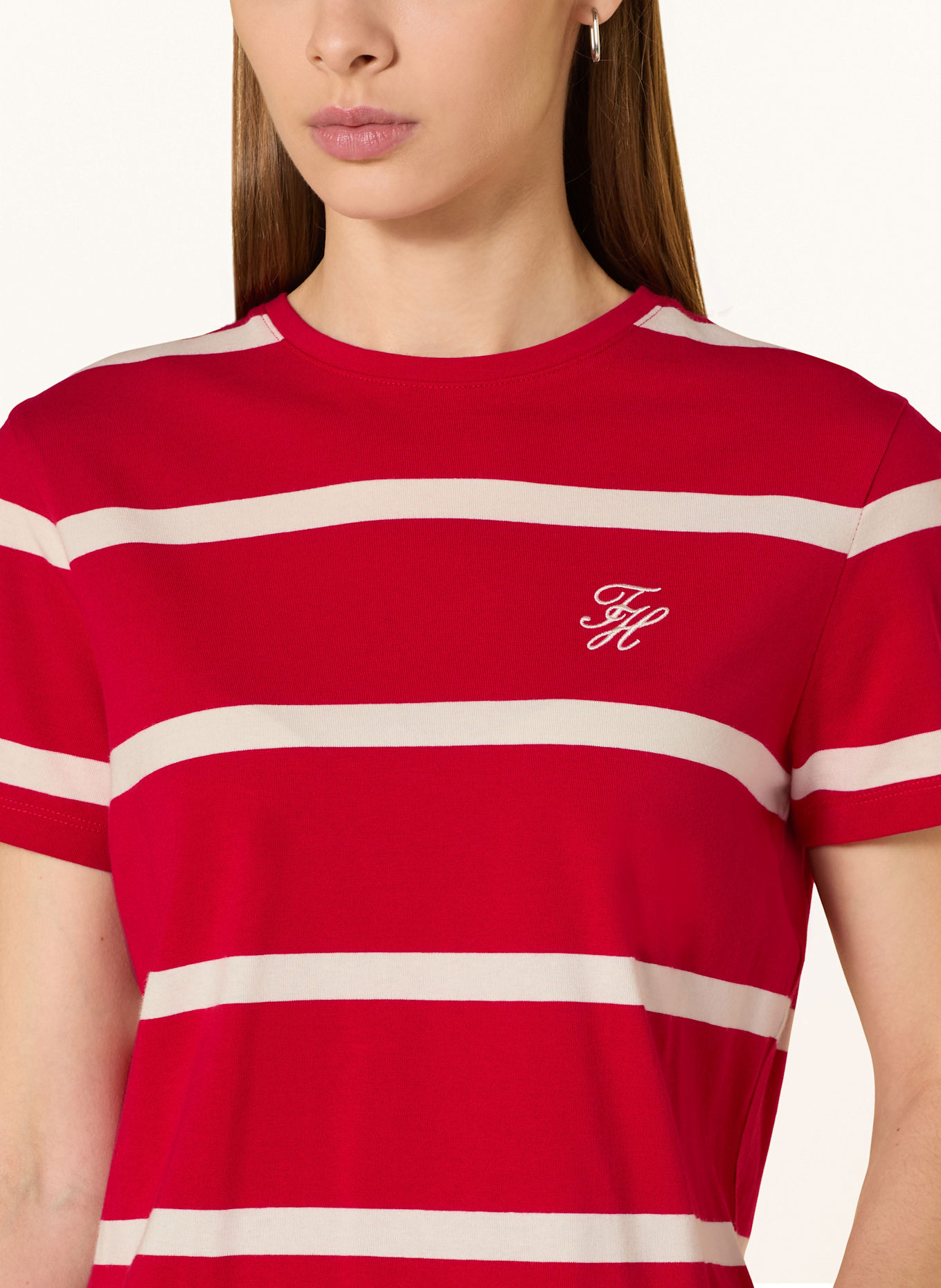 TOMMY HILFIGER T-shirt: RED / WHITE