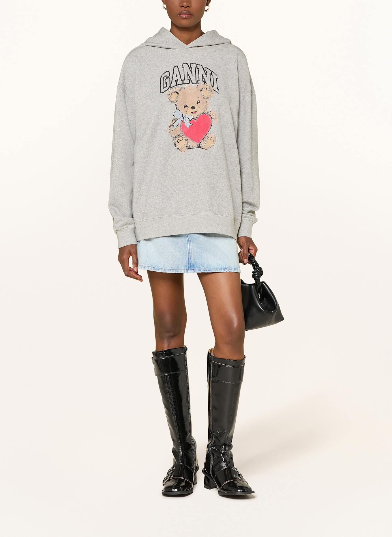 GANNI Oversized-Hoodie: GRAU