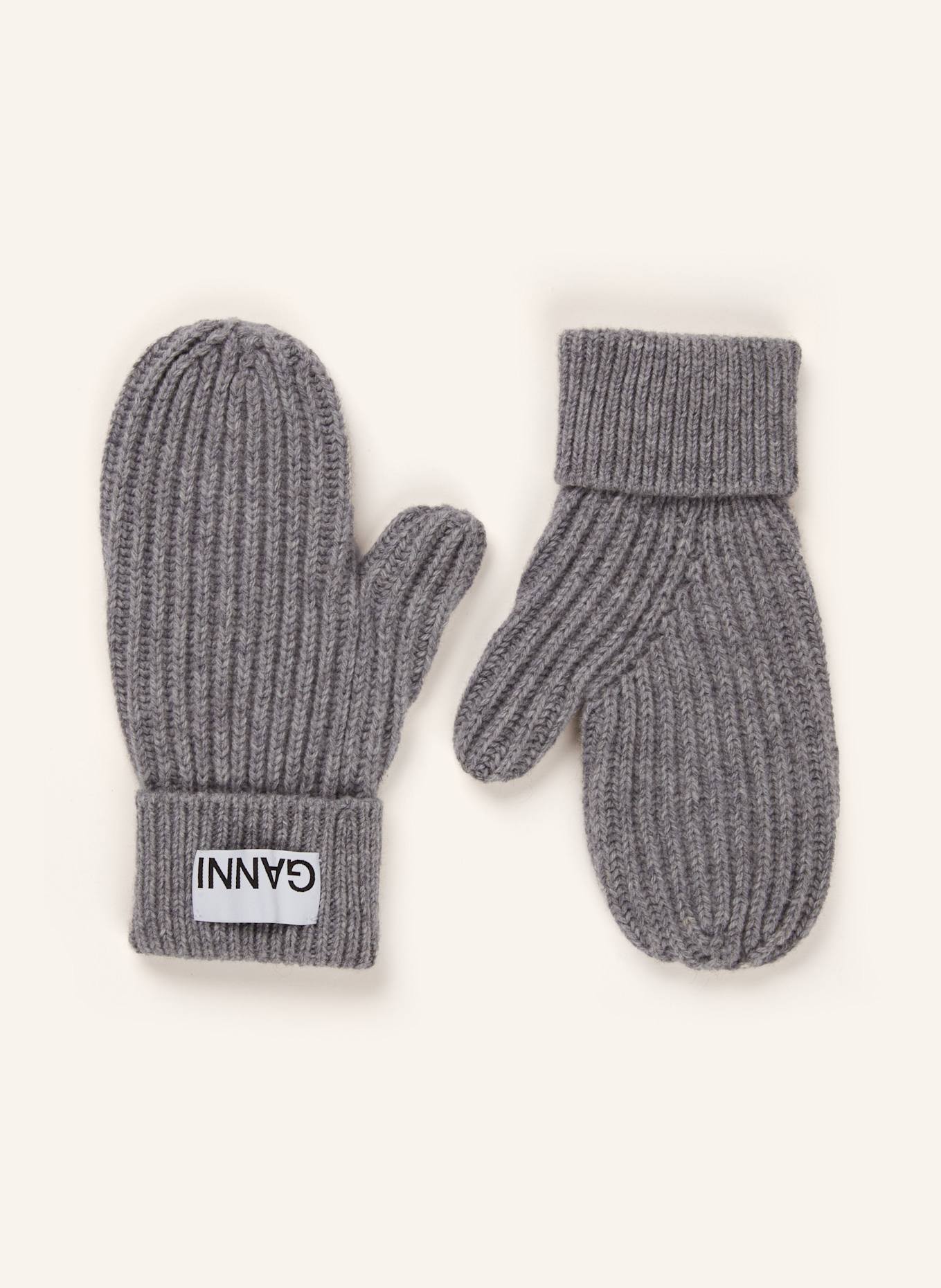 GANNI Rękawiczki: SZARY