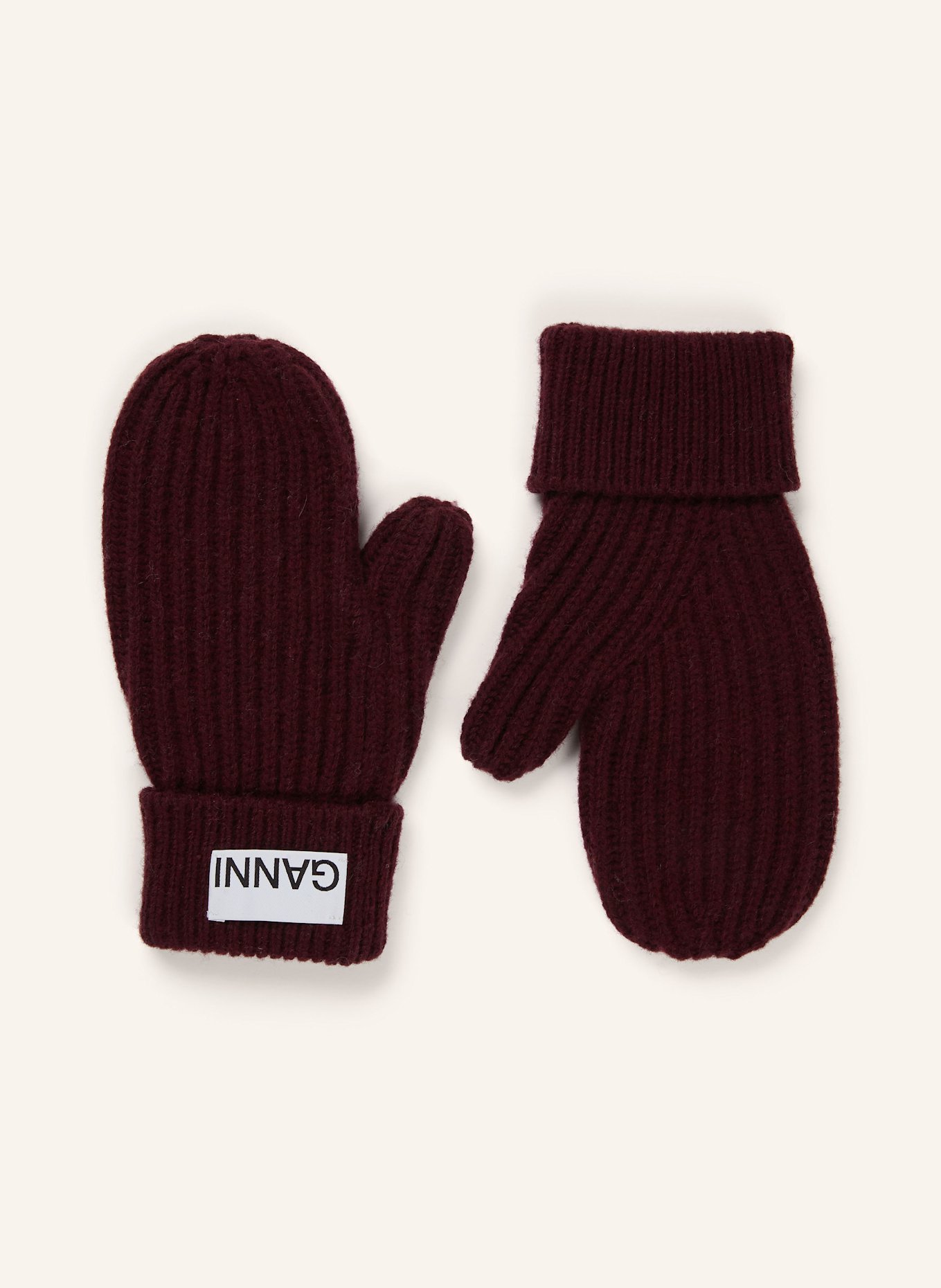 GANNI Handschuhe: DUNKELROT