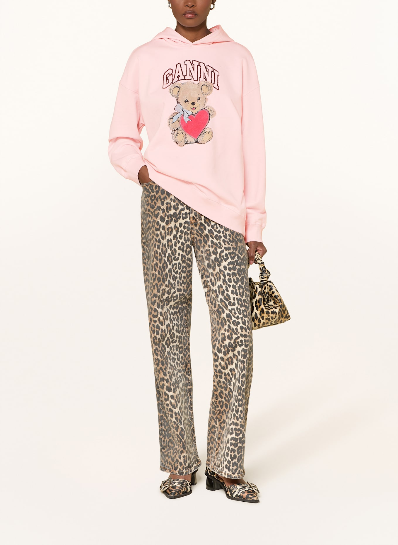 GANNI Oversized-Hoodie: ROSA