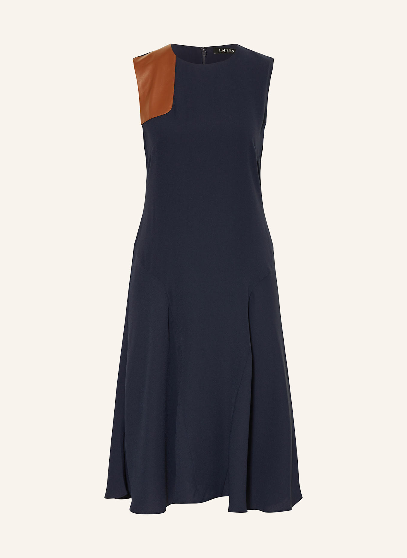 LAUREN RALPH LAUREN Kleid: DUNKELBLAU / BRAUN