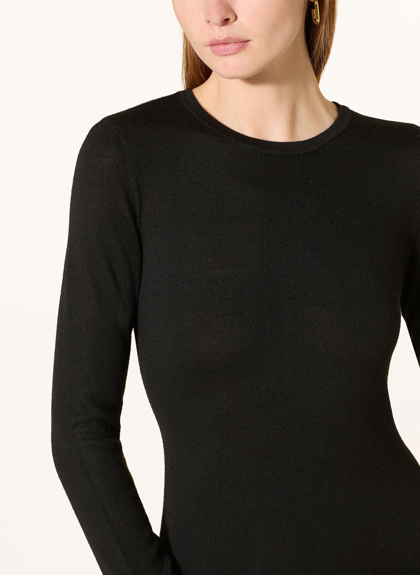 LAUREN RALPH LAUREN Strickkleid: SCHWARZ