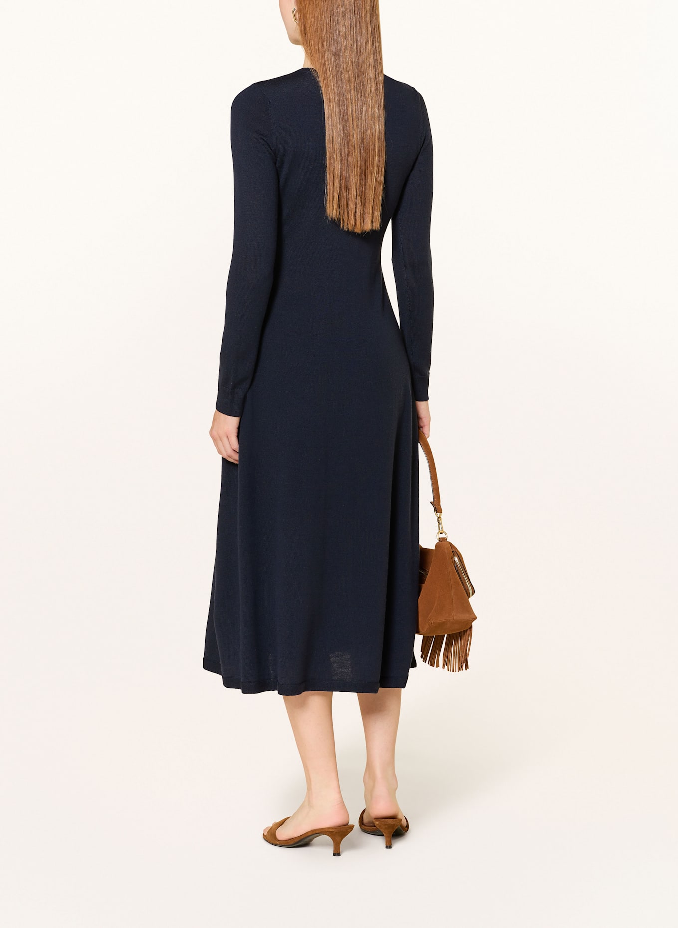 LAUREN RALPH LAUREN Strickkleid: DUNKELBLAU