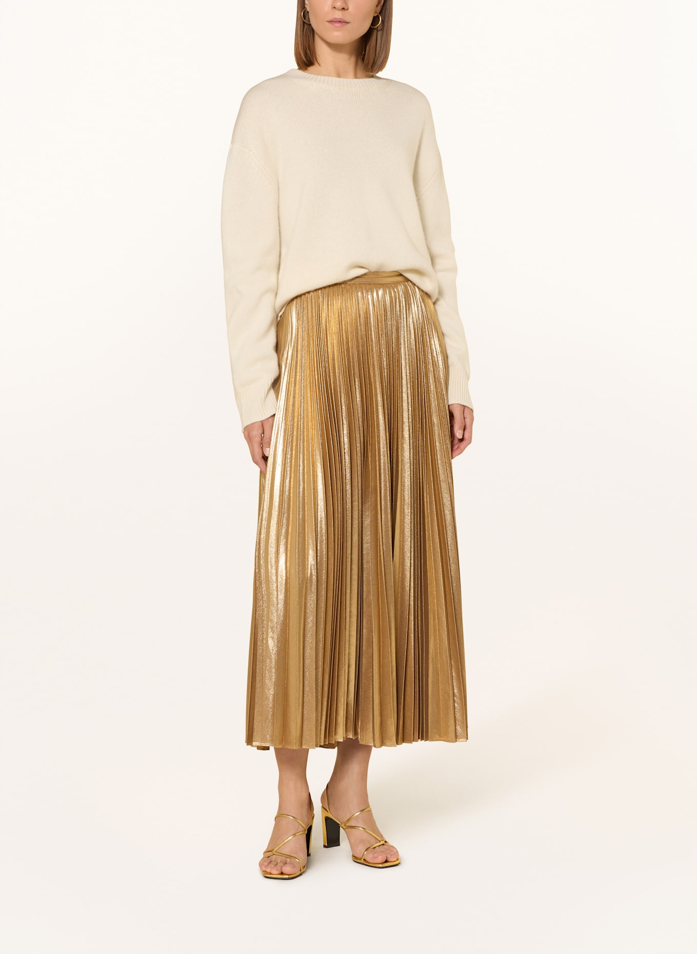 LAUREN RALPH LAUREN Plisseerock: GOLD