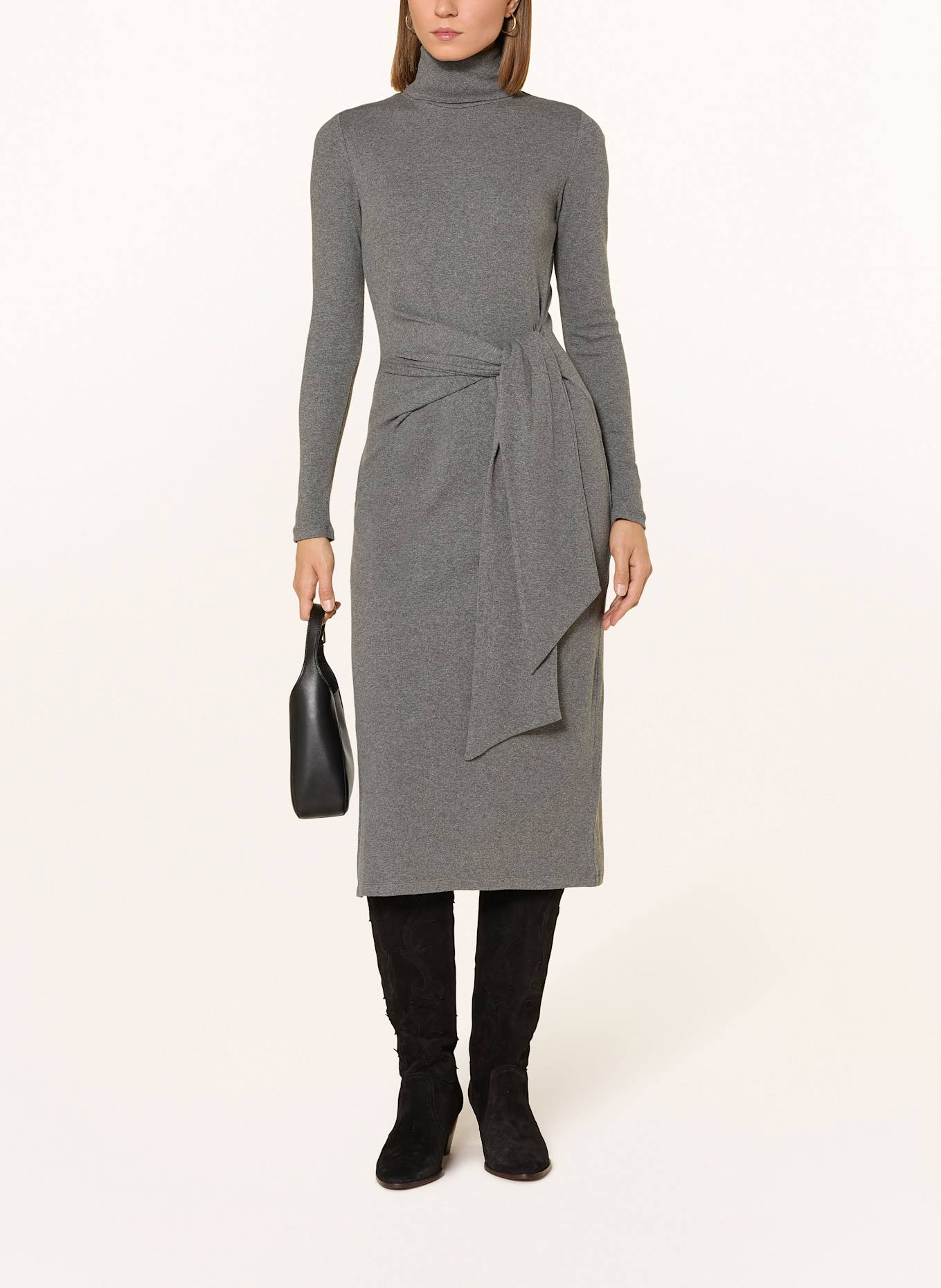 LAUREN RALPH LAUREN Strickkleid: GRAU