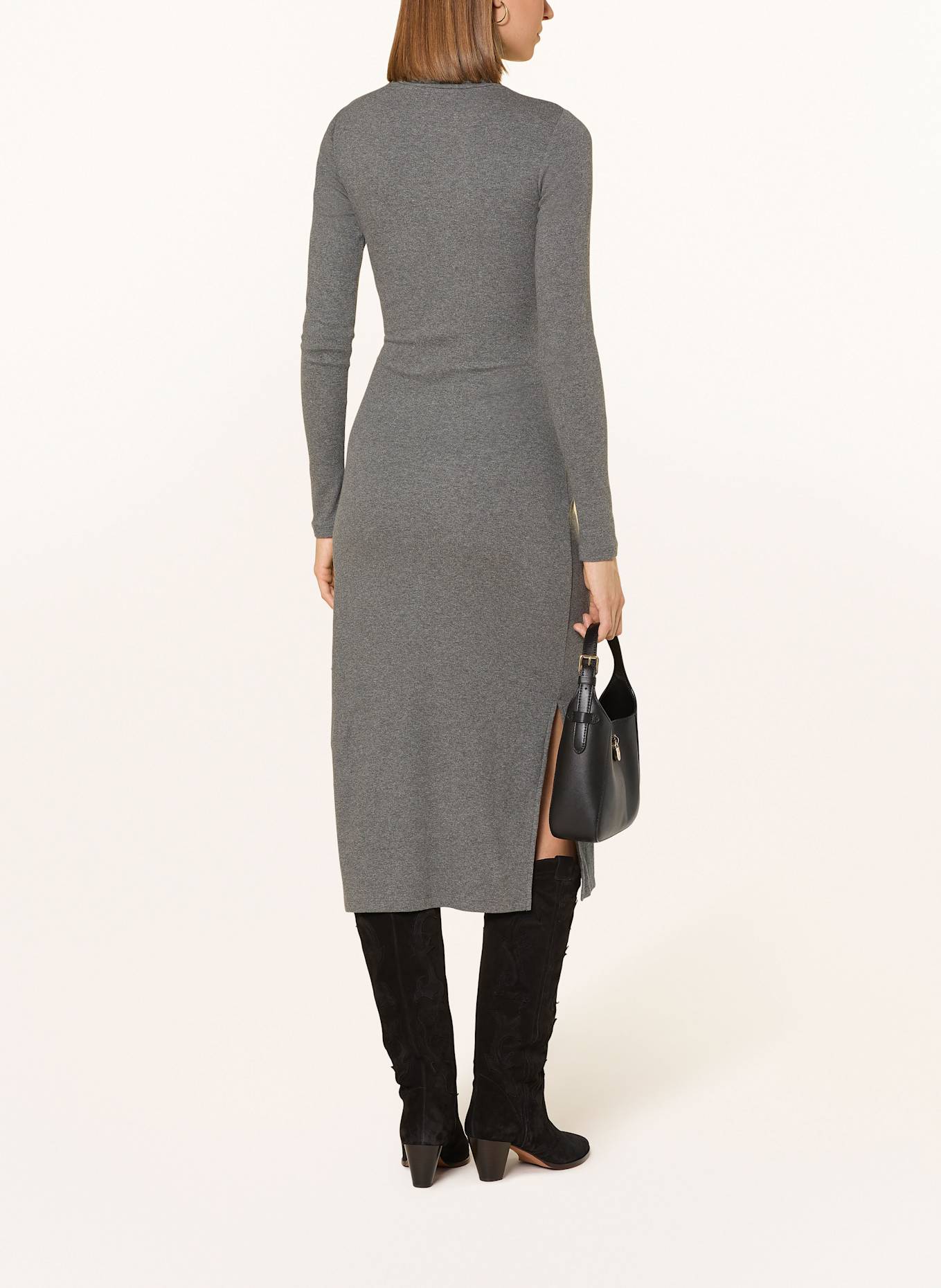 LAUREN RALPH LAUREN Strickkleid: GRAU