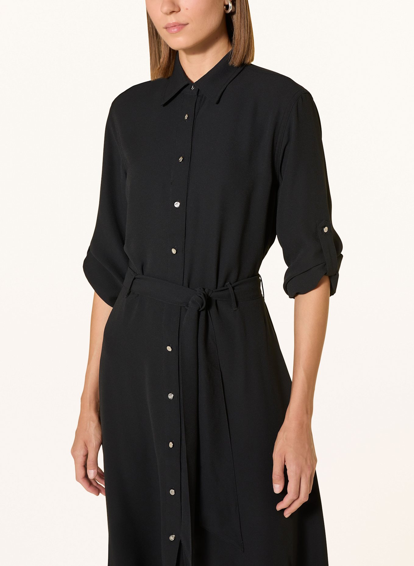 LAUREN RALPH LAUREN Hemdblusenkleid: SCHWARZ