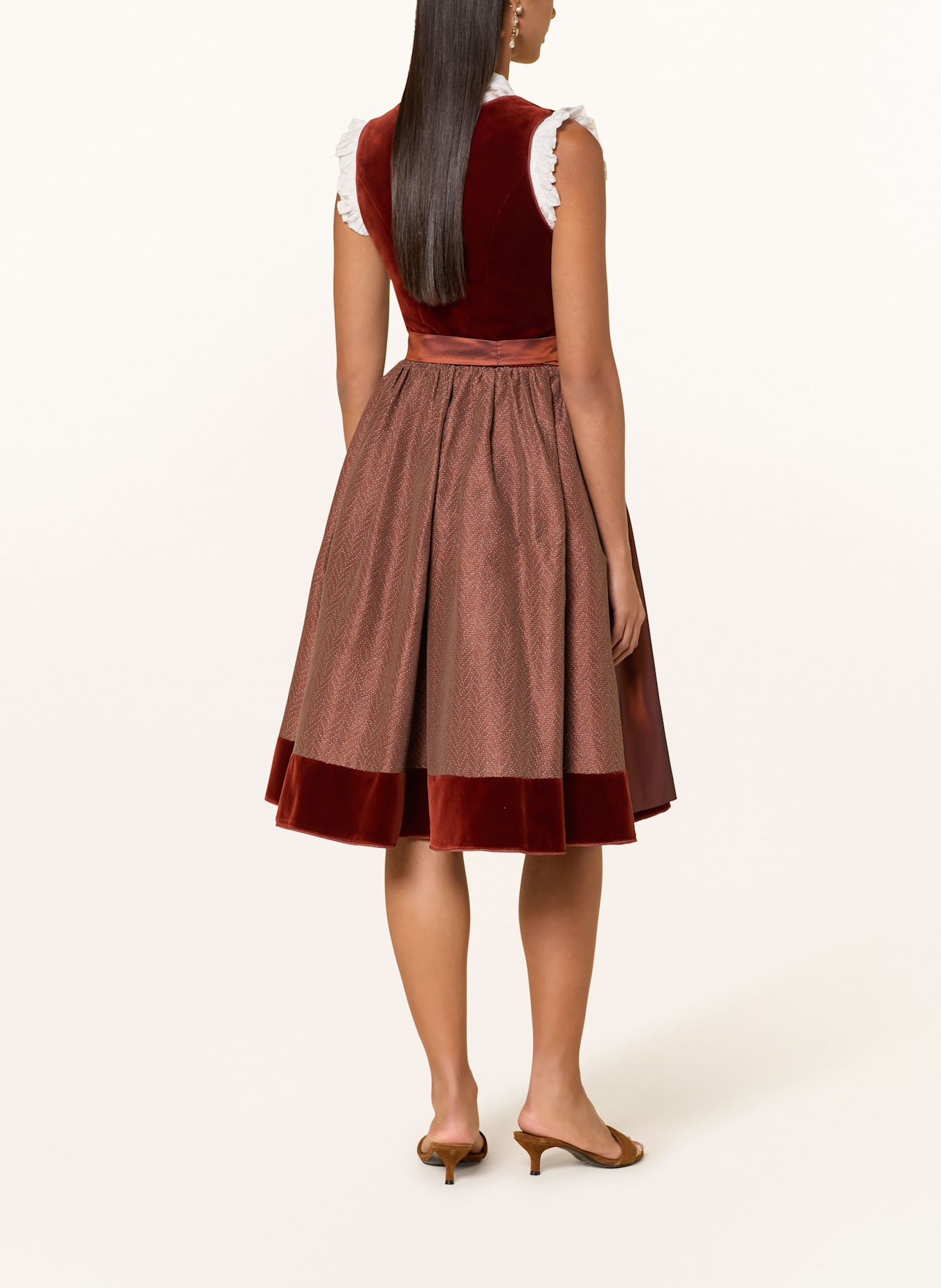 KINGA MATHE Dirndl TUZLA mit Glitzergarn: BRAUN