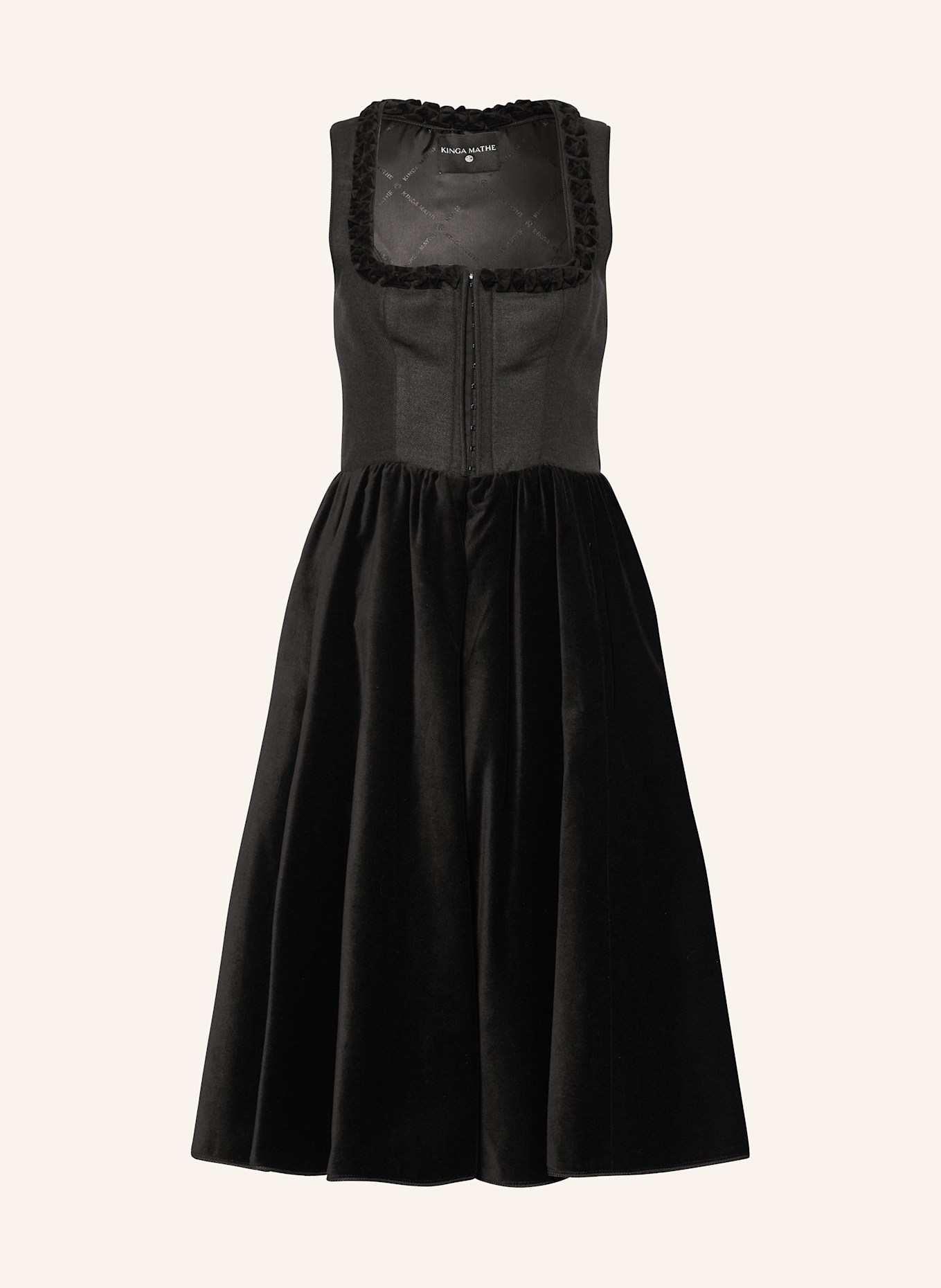 KINGA MATHE Dirndl ZADAR: SCHWARZ