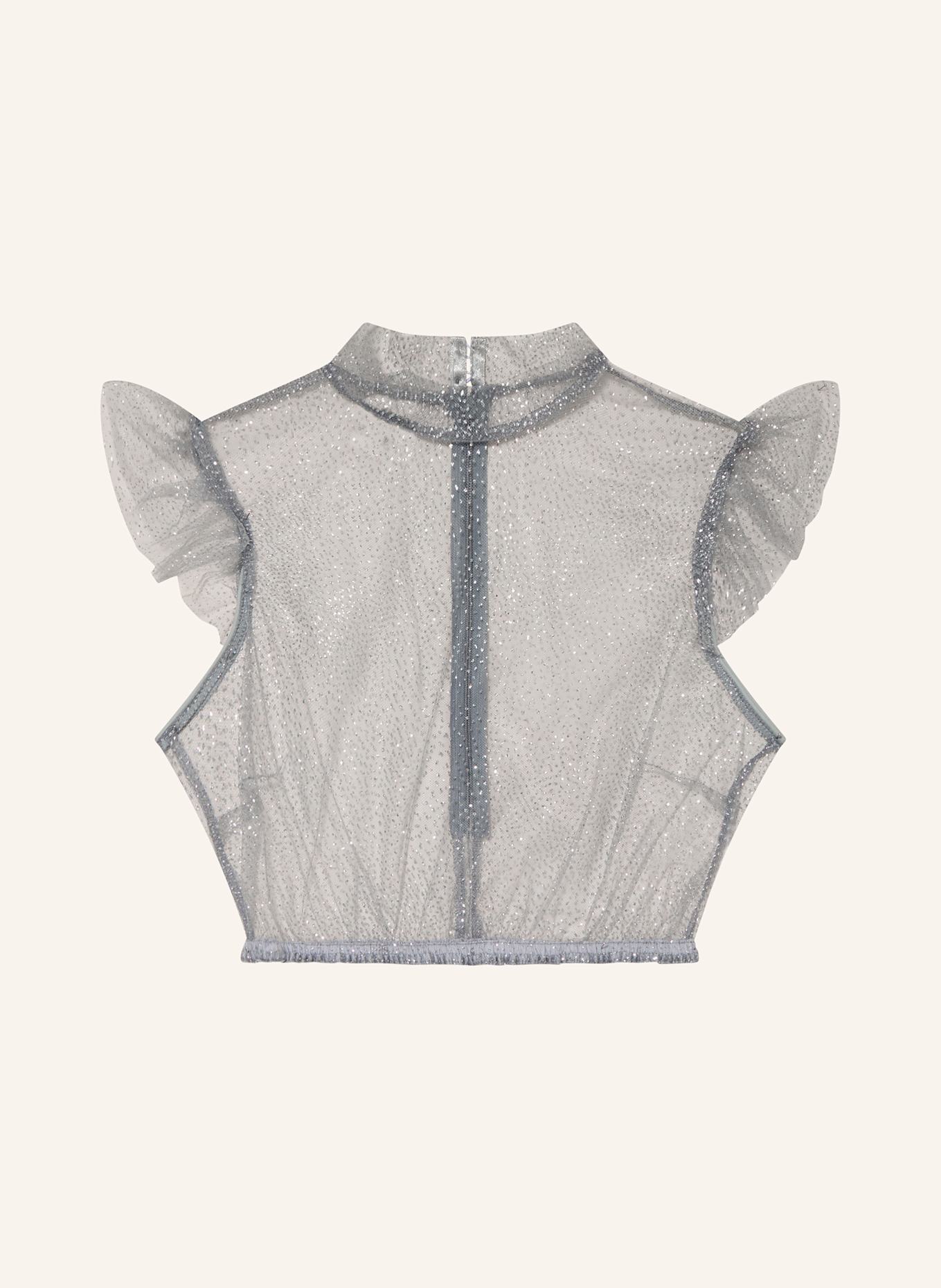 KINGA MATHE Dirndlbluse LENI: GRAU