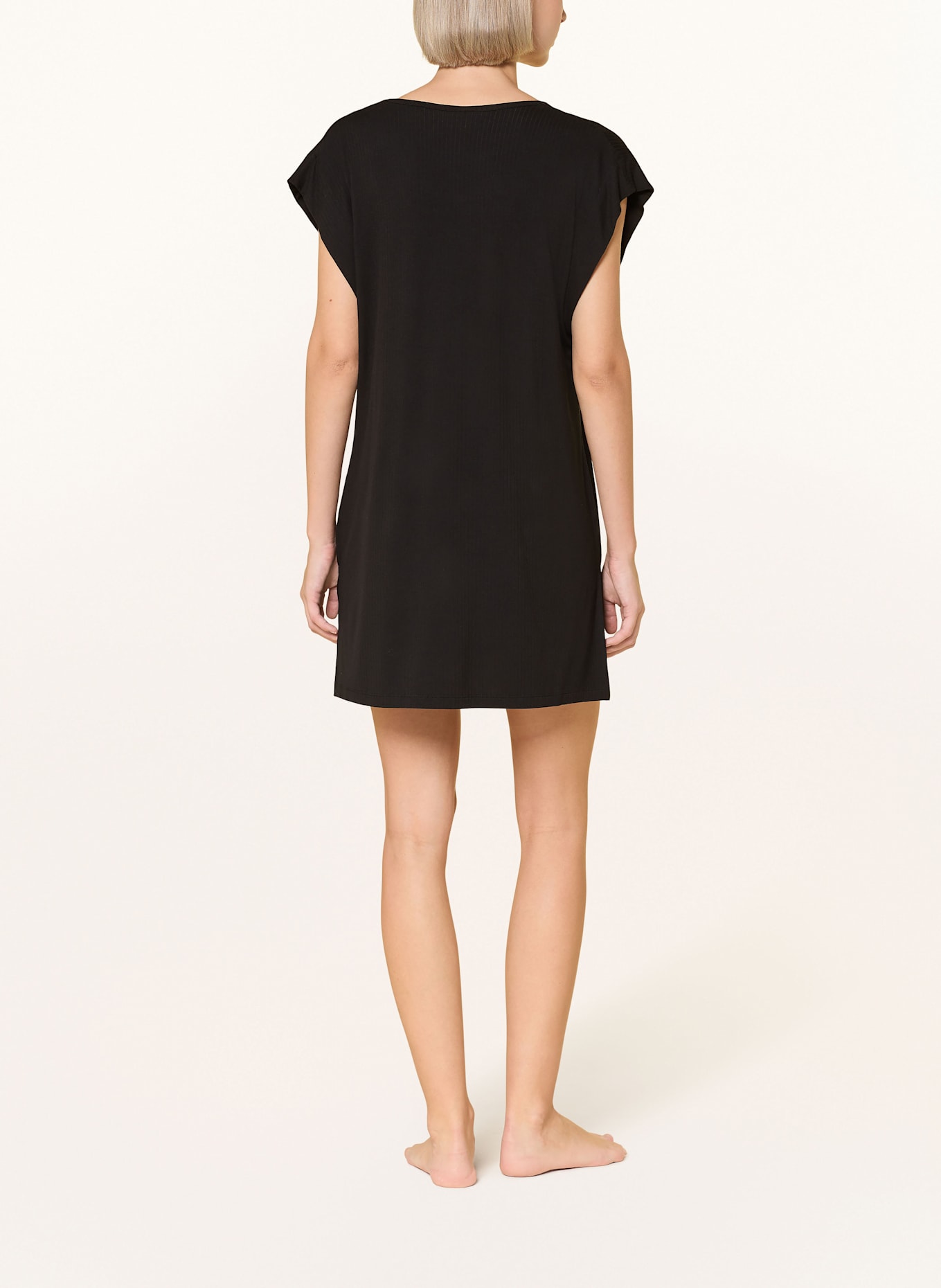 HUGO Strandkleid SIGNATURE: SCHWARZ