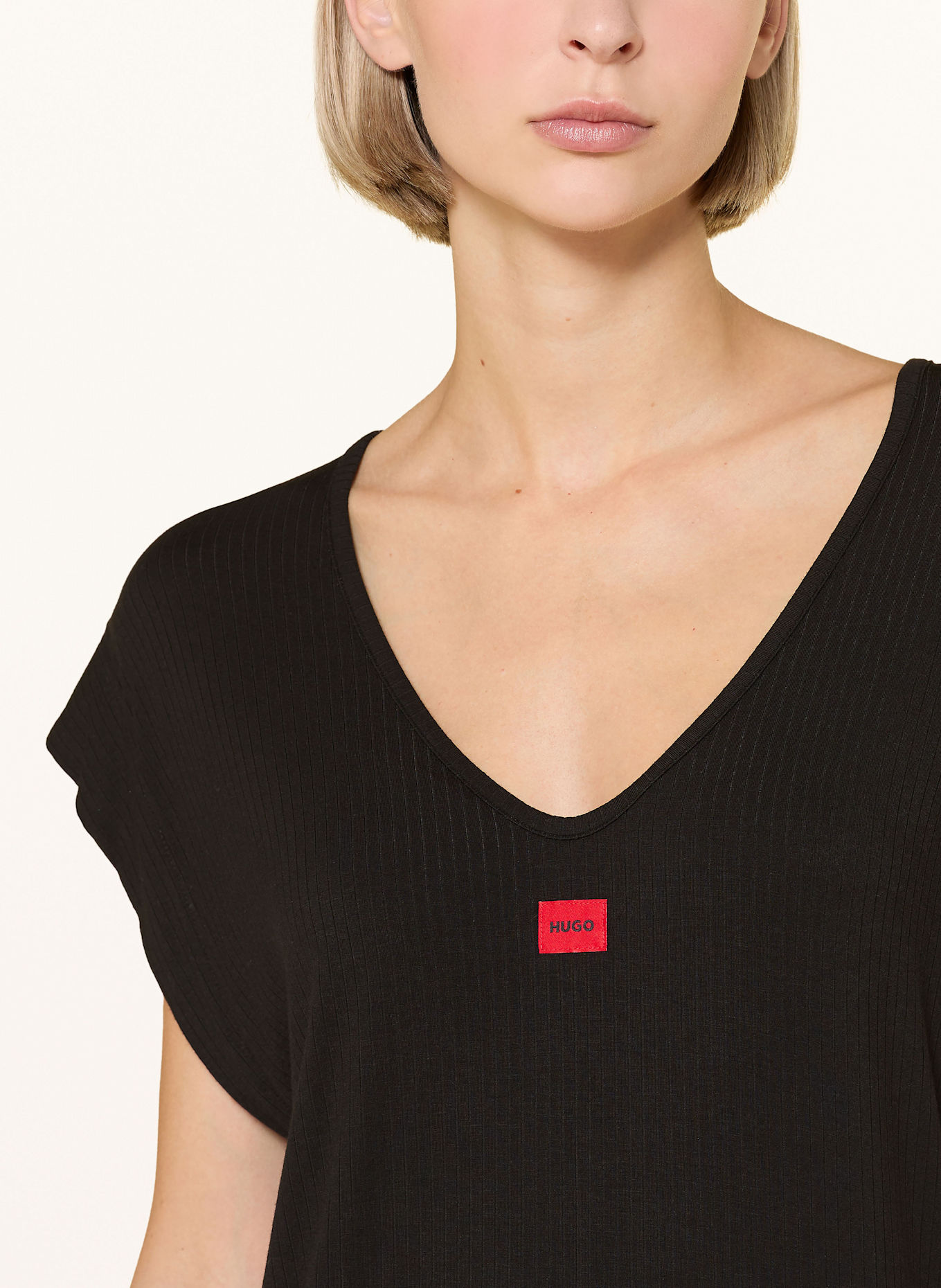 HUGO Strandkleid SIGNATURE: SCHWARZ